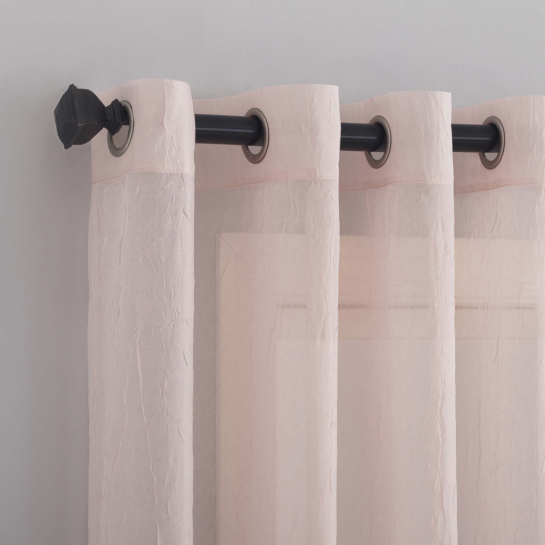 Erica Blush Grommet Sheer Curtain Panel, 84"
