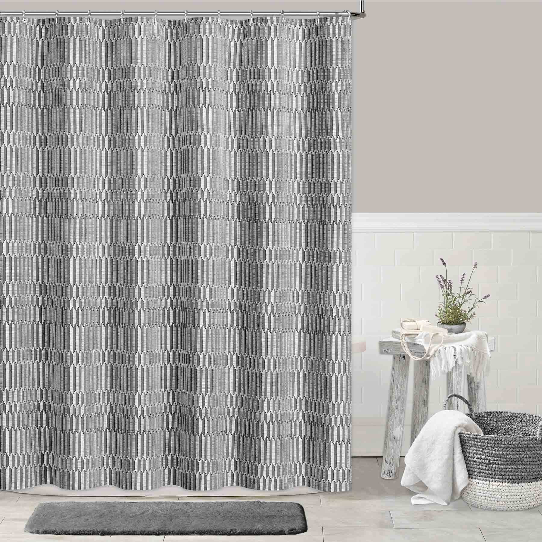 Found & Fable Shifting Stitch Shower Curtain, 72"