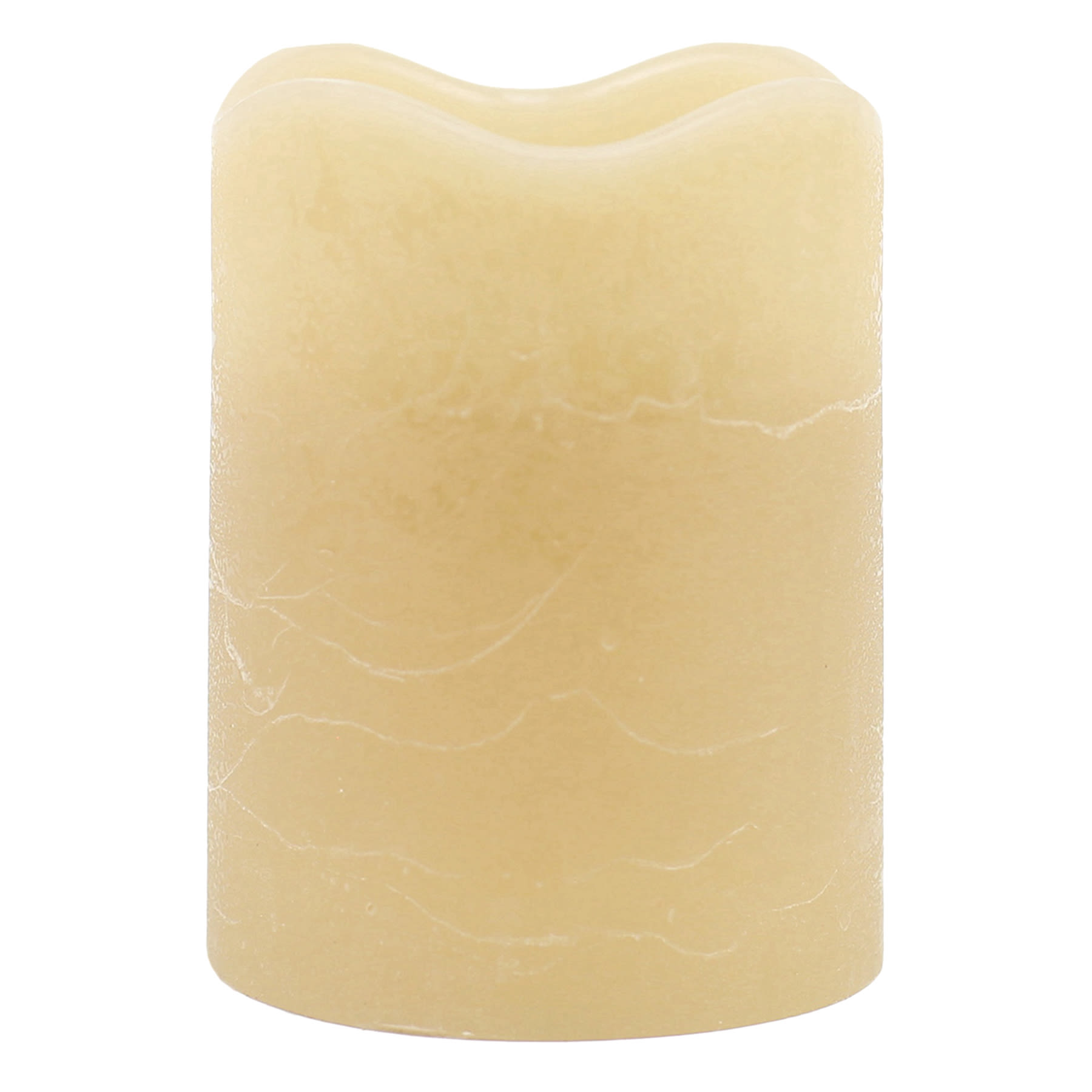 Honeybloom Brown Wax LED Pillar Candle with 6 Hour Timer, 3x4
