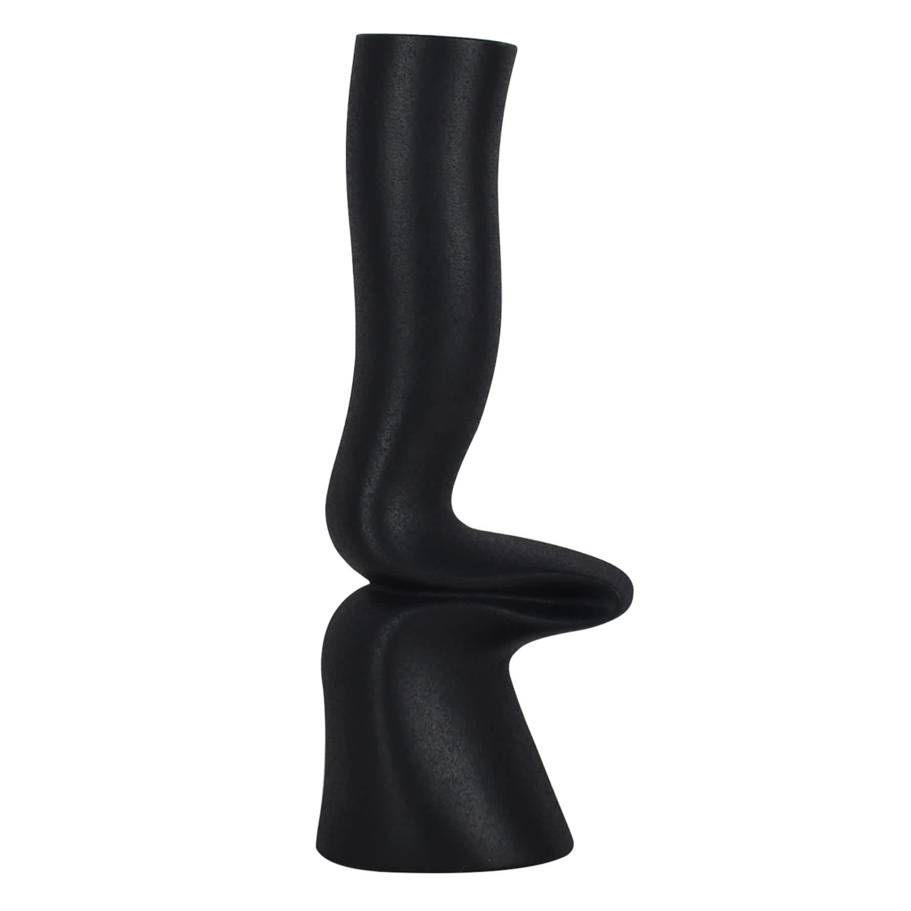 Crosby St. Black Ceramic Abstract Vase, 12"