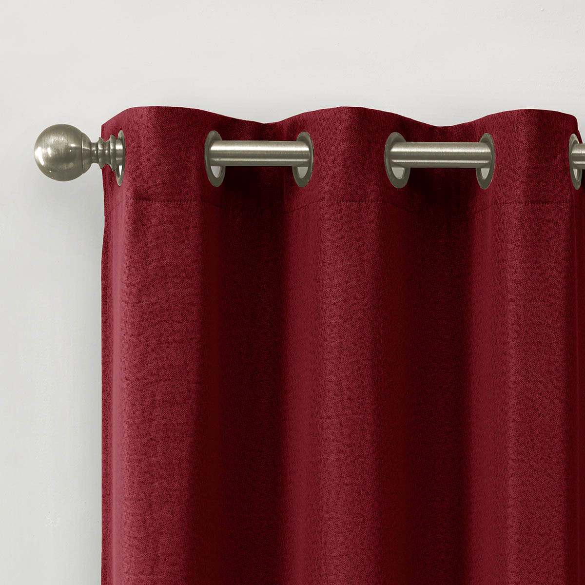 2-Pack Denver Burgundy Blackout Grommet Curtain Panel, 84"