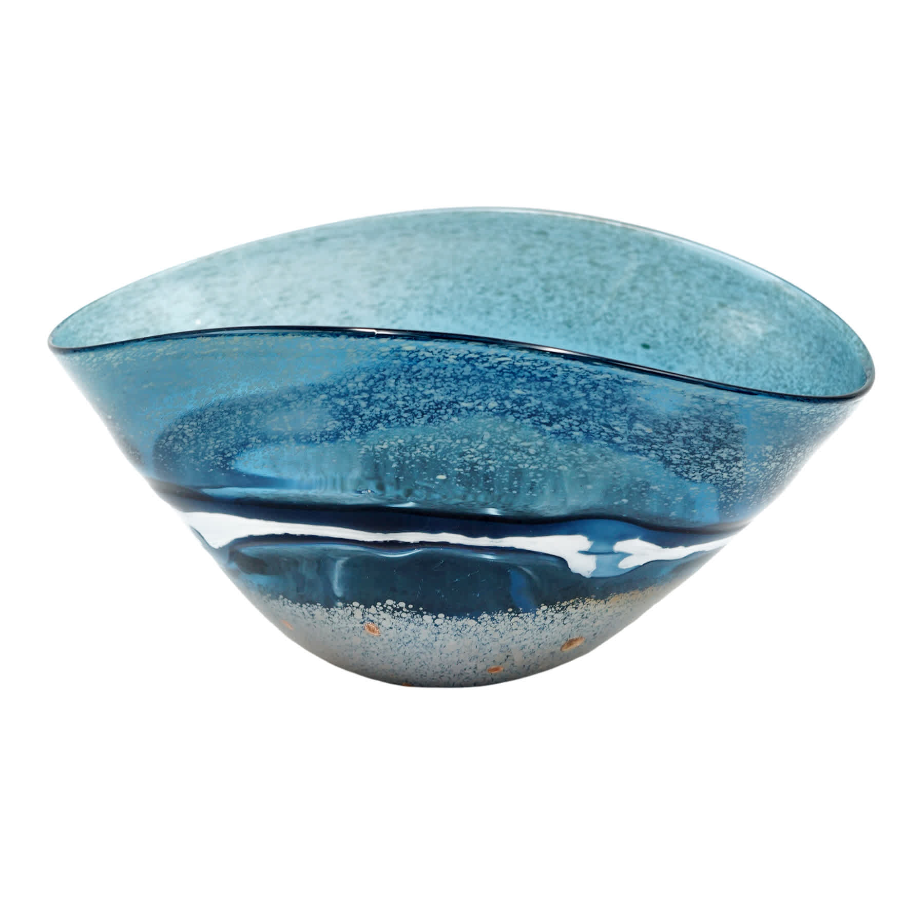 Ty Pennington Blue Art Glass Bowl, 5"