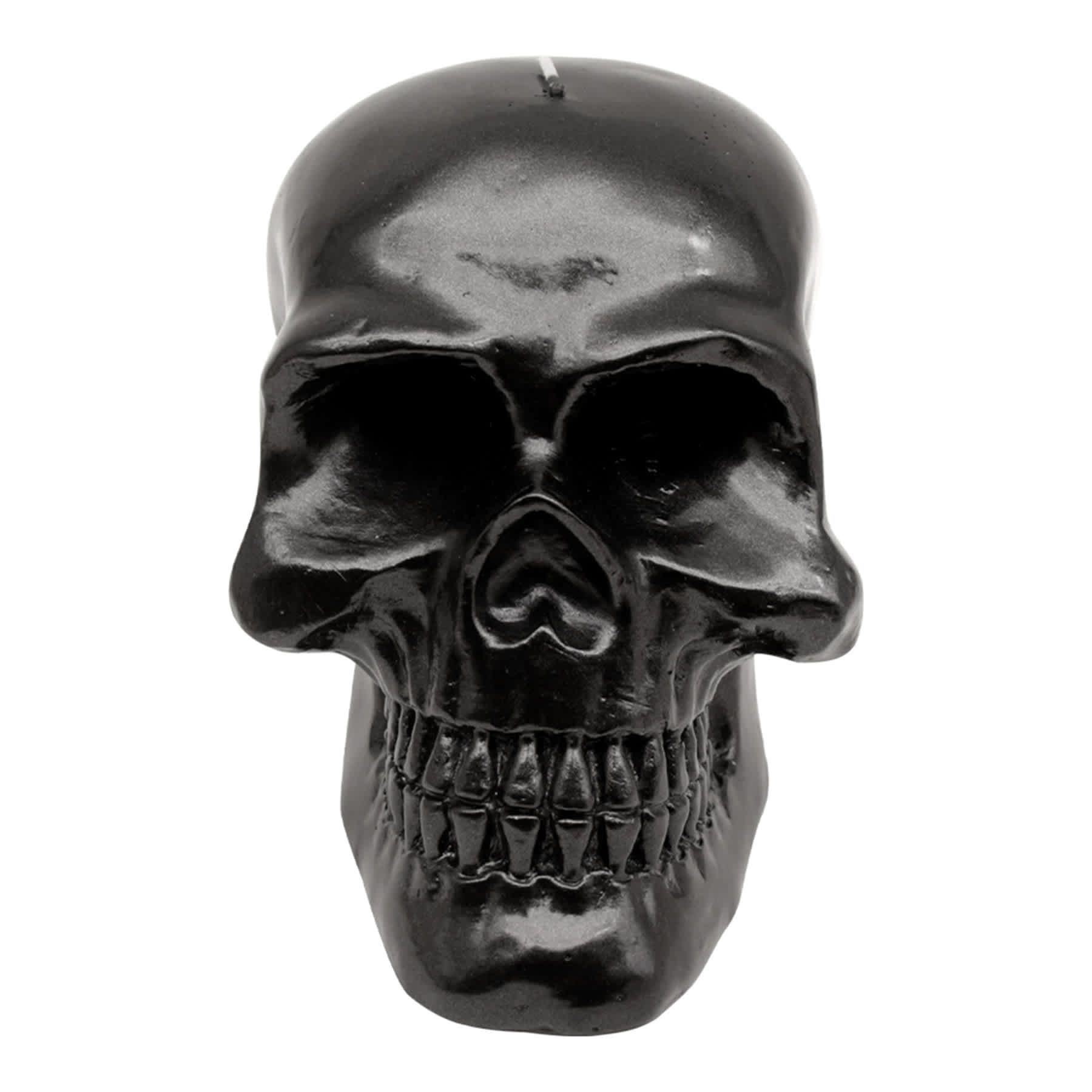 Black Bleeding Skull Candle, Medium