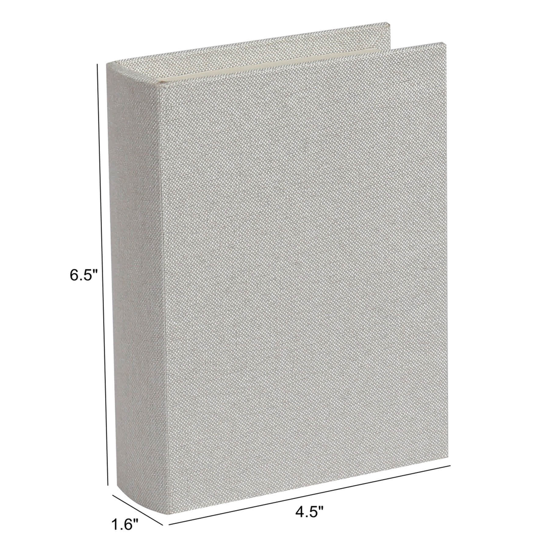 Cream Linen Book Box, 7"