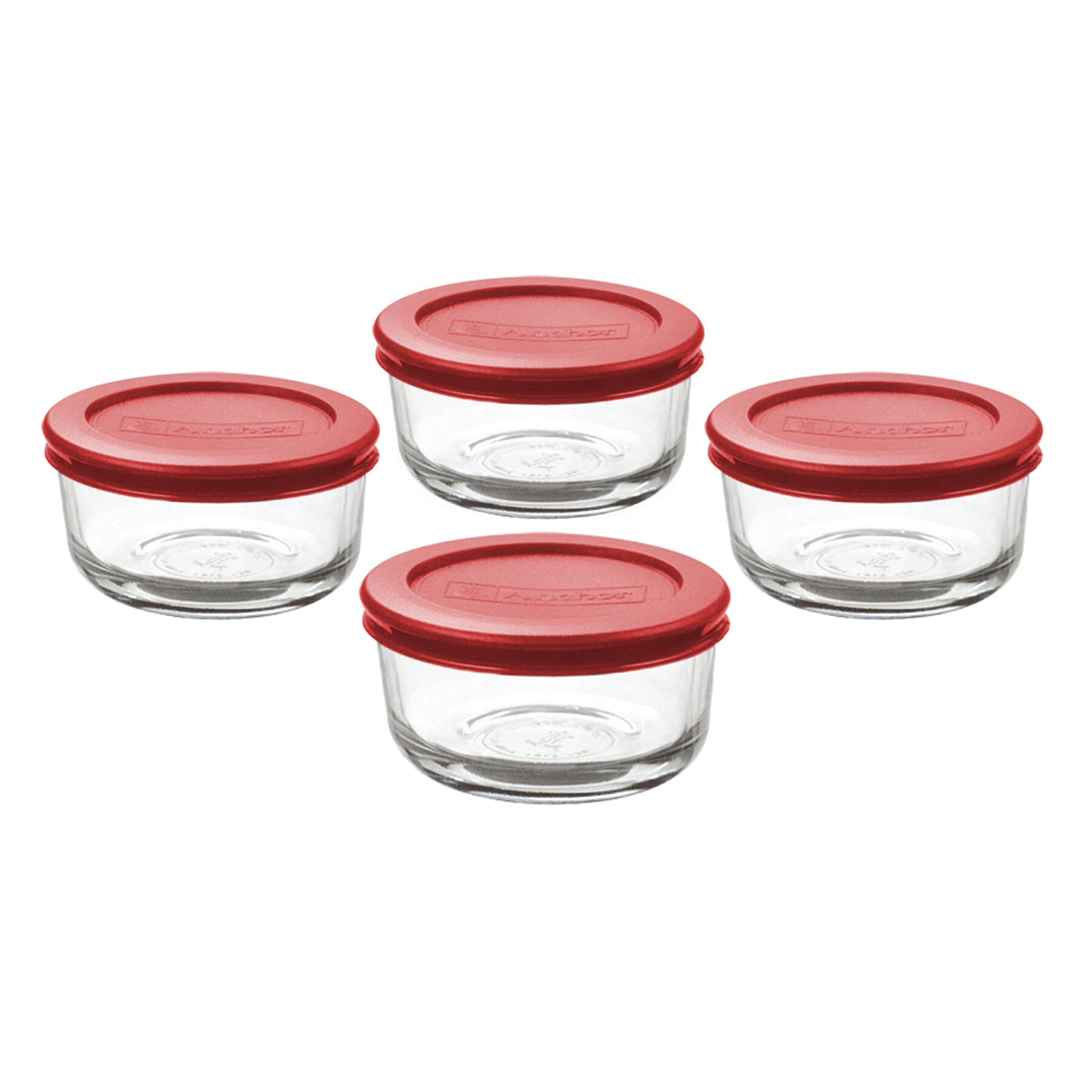 Anchor Hocking 8-Piece Snug Fit 1-Cup Round Food Storage Set