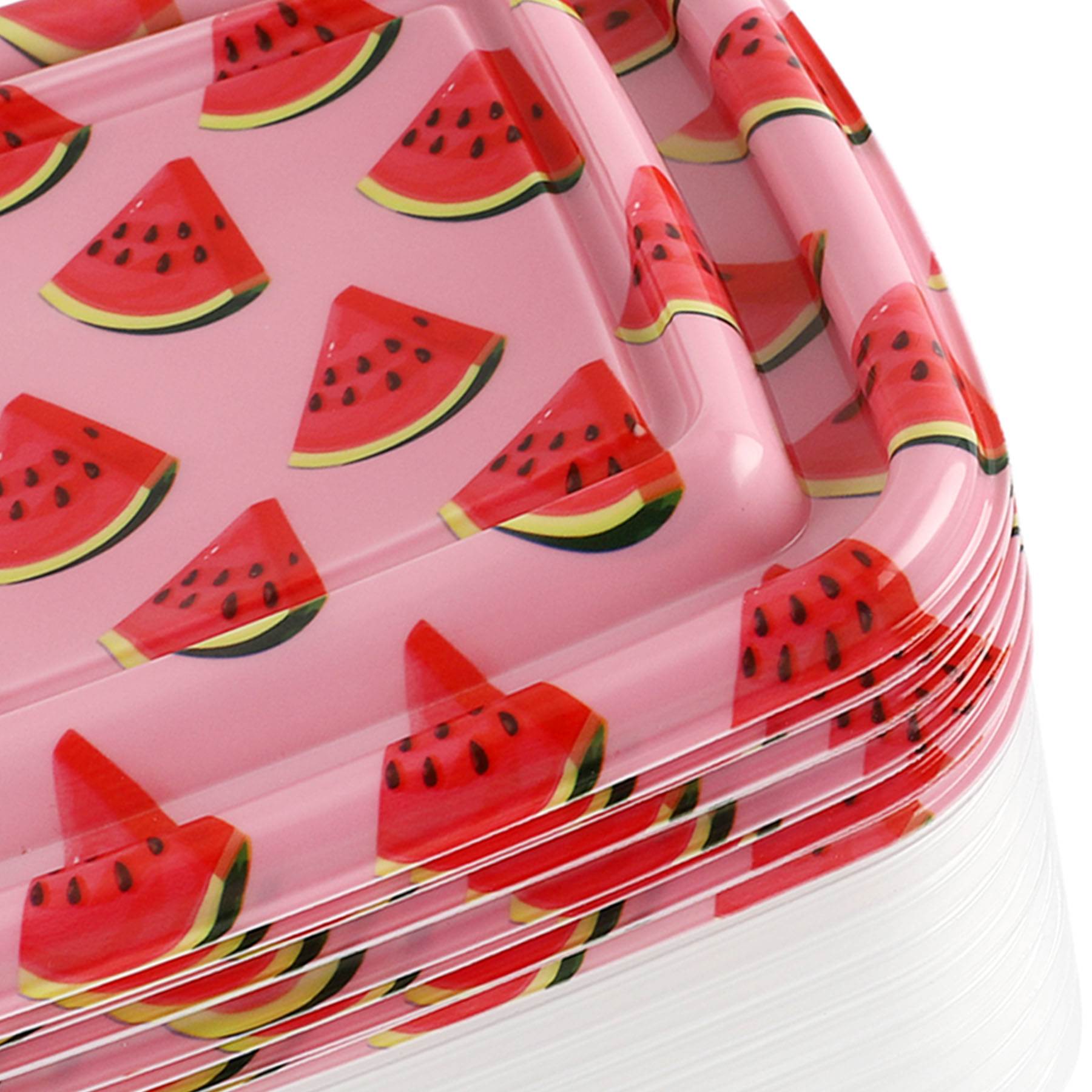 20-Piece Pink Watermelon Print Rectangle Food Storage Set