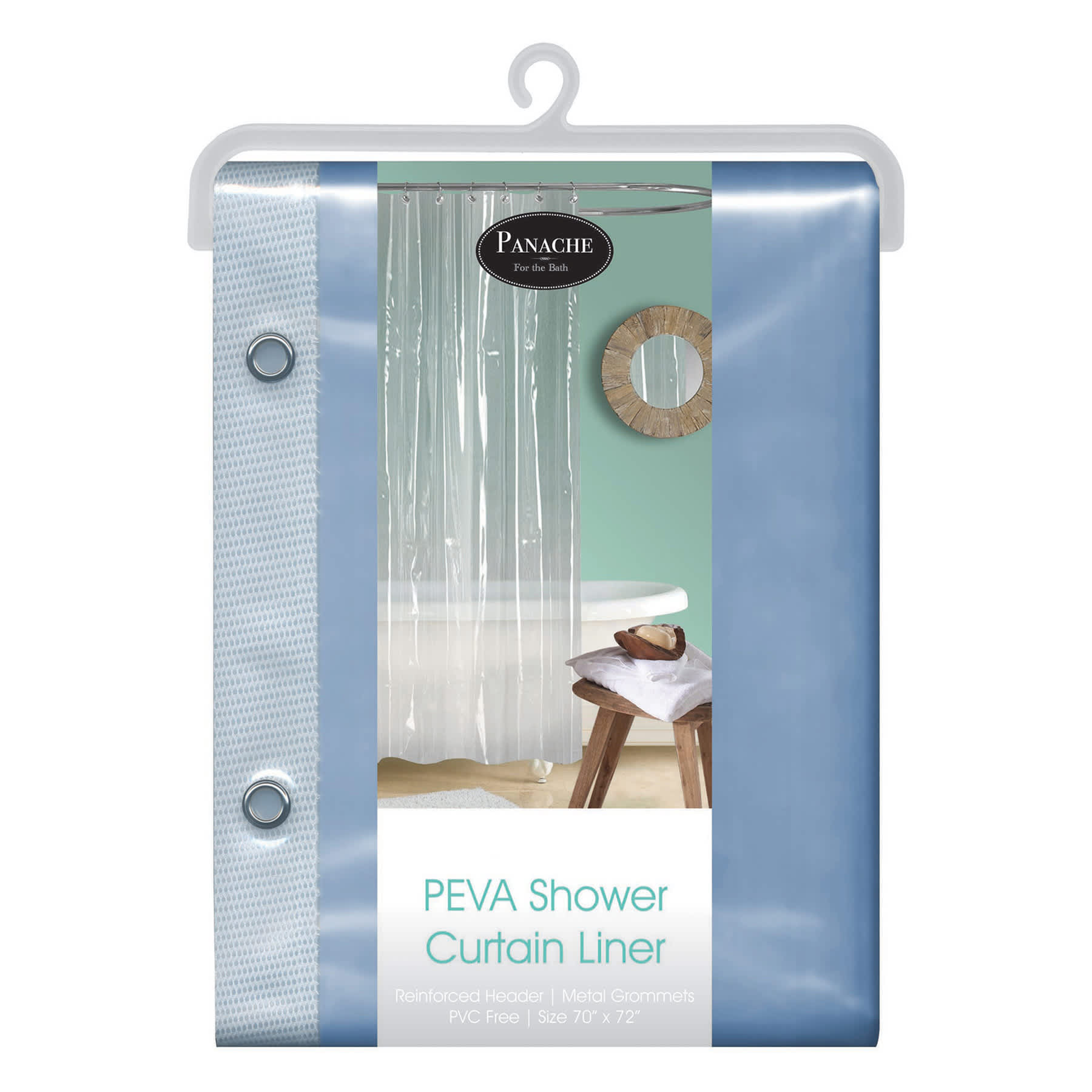 Peva 8G Frosted Shower Curtain Liner, 70x72