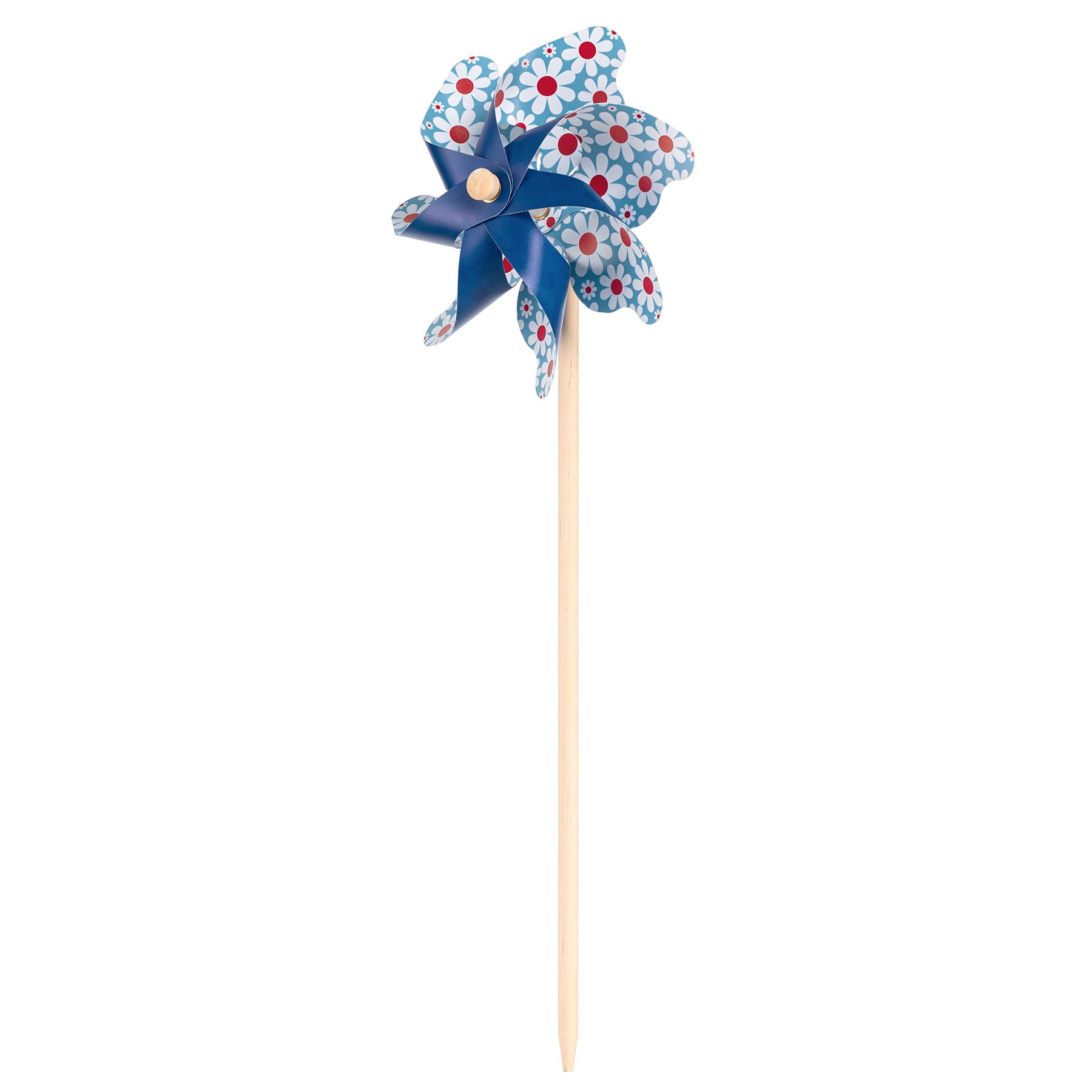Sunny Club Blue Flower Whirligig, 19"