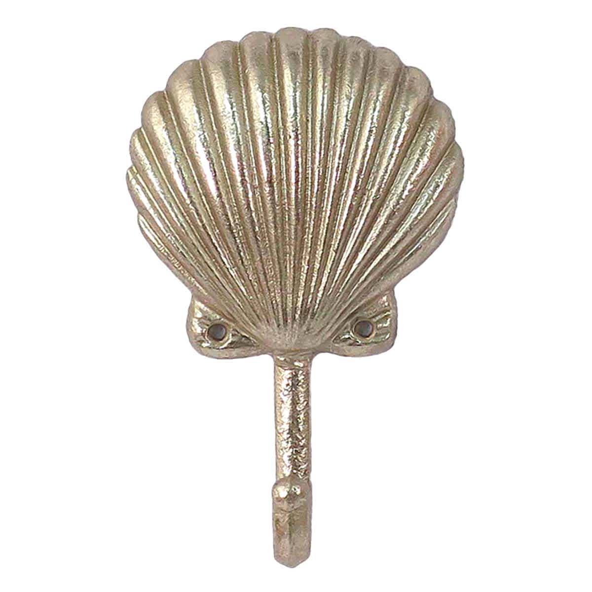 Honeyloom Blue Shell Gold Metal Wall Hook