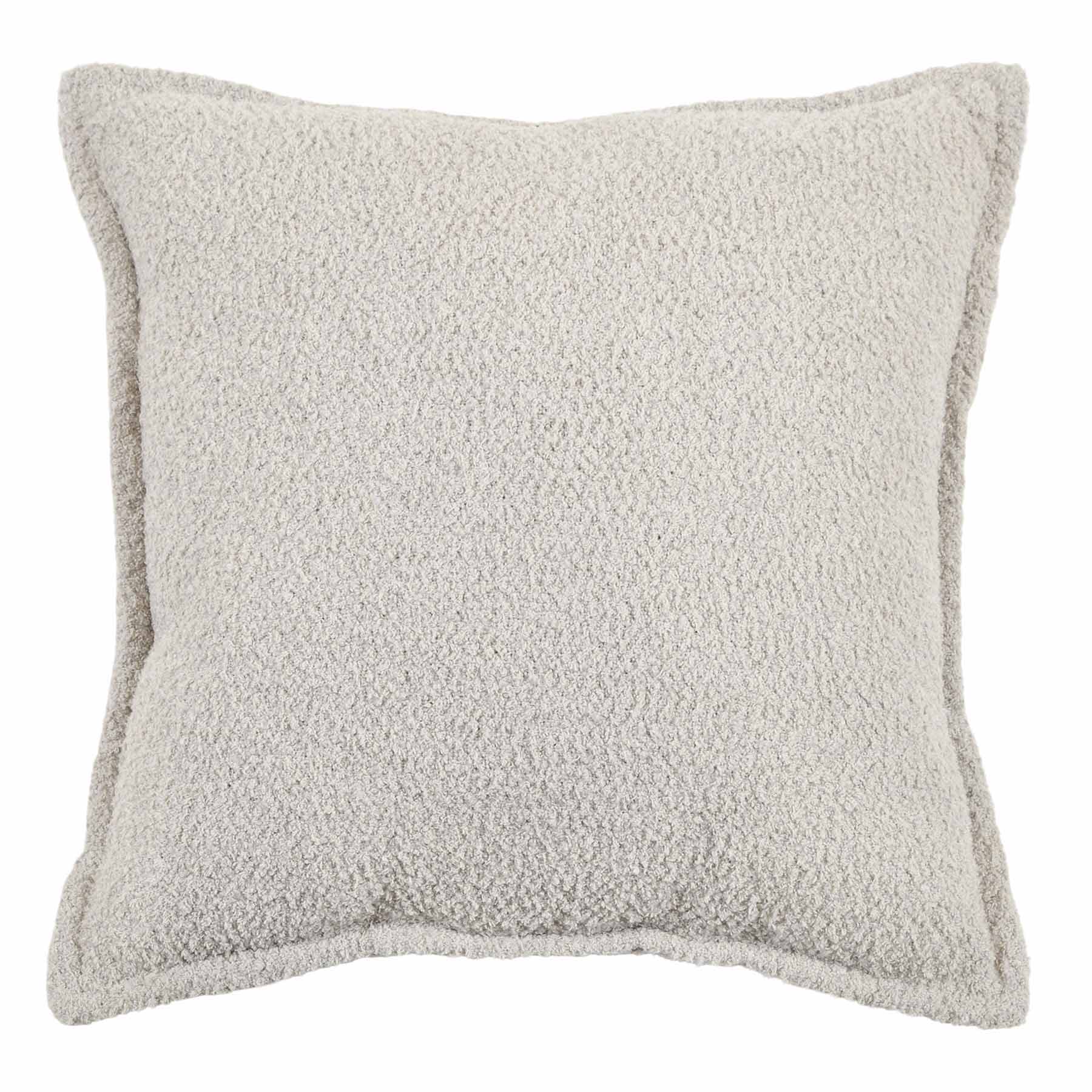 Crosby St. Grey Soft Textured Boucle Throw Pillow, 18"