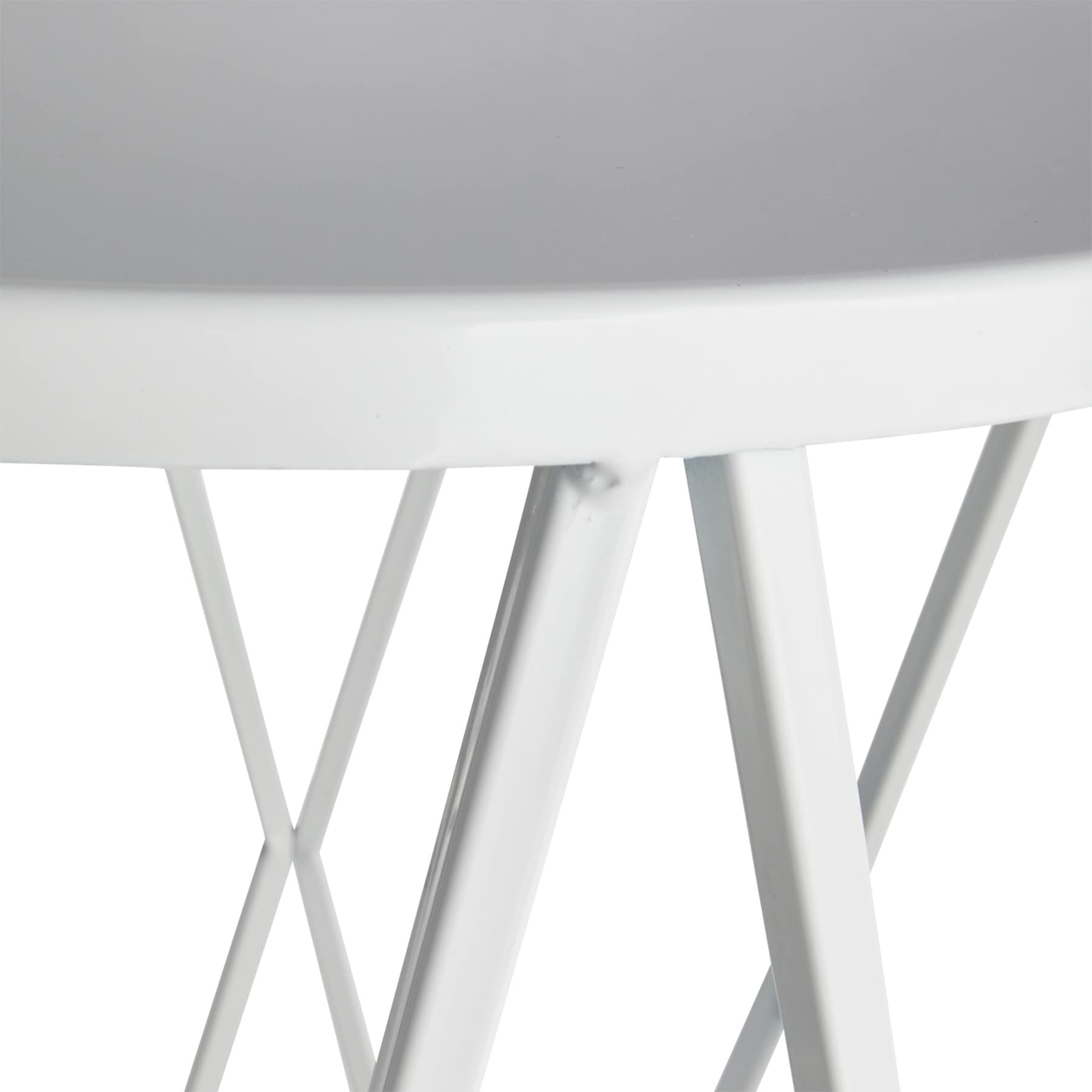Metal Diamond Plant Stand, White