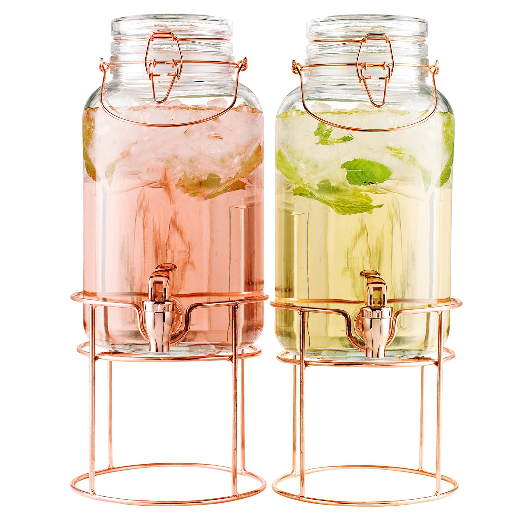 Double 1-Gallon Beverage Dispenser with Stand