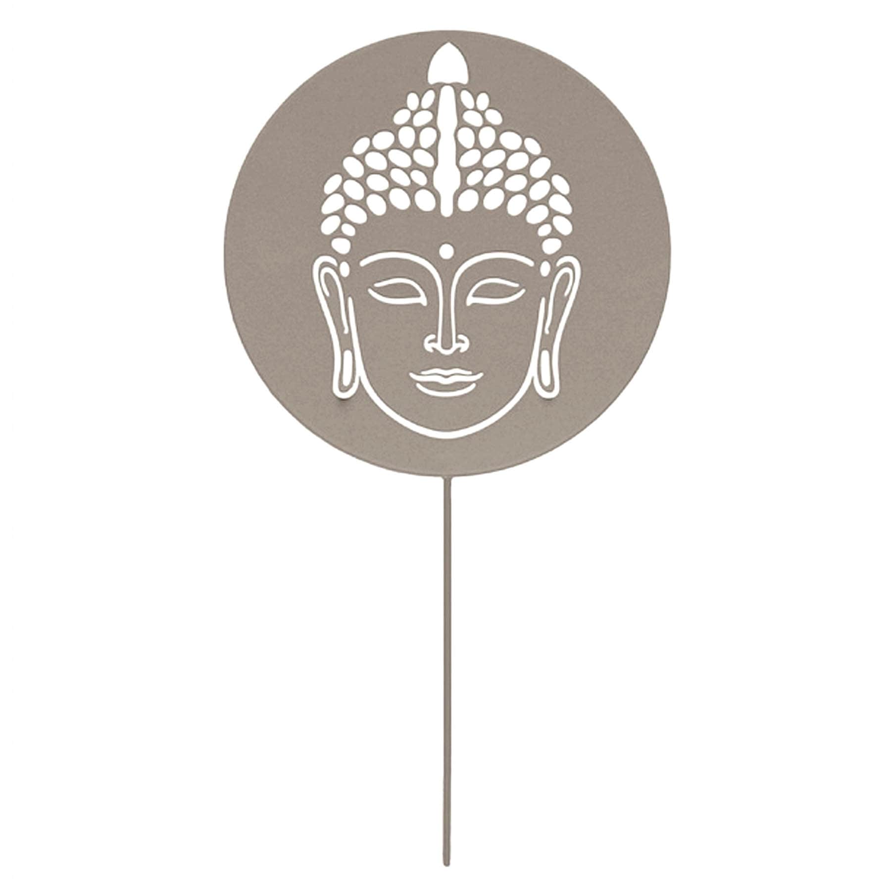 Found & Fable Metal Buddha Plant Yard Pick, 12"