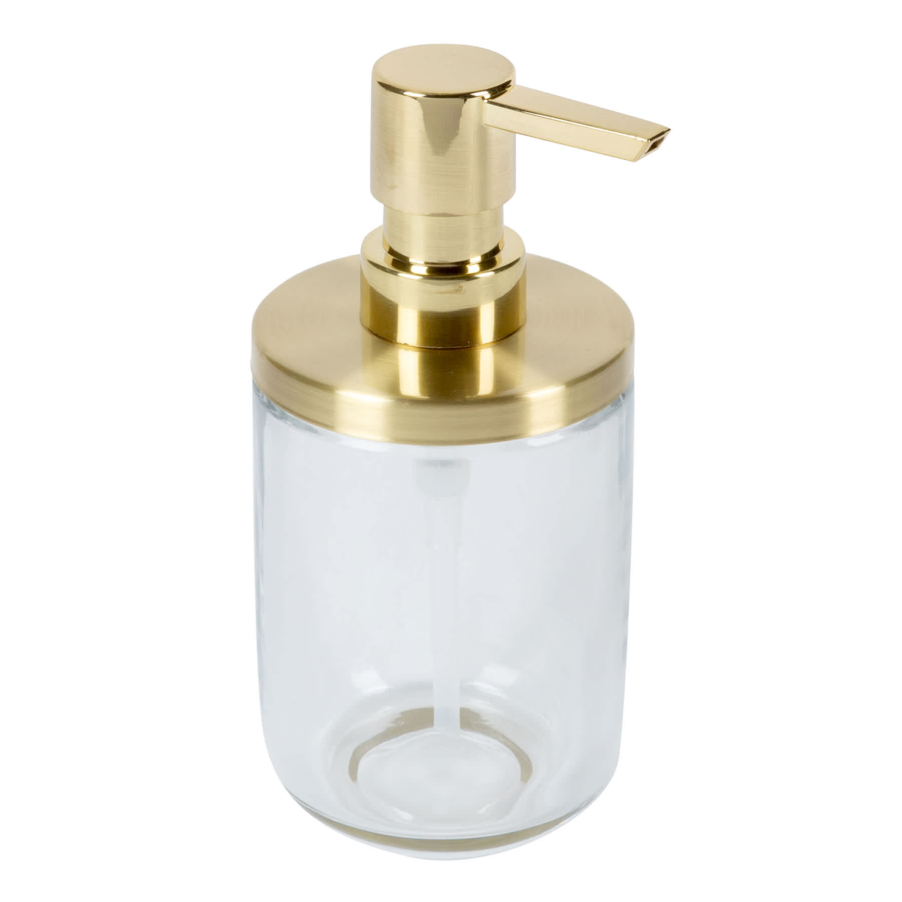 Found & Fable Jasper Clear Glass Soap Dispenser, 7"