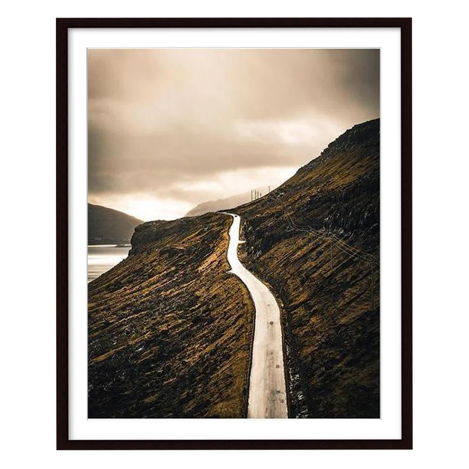 Road Matted Framed Wall Art, 16x20
