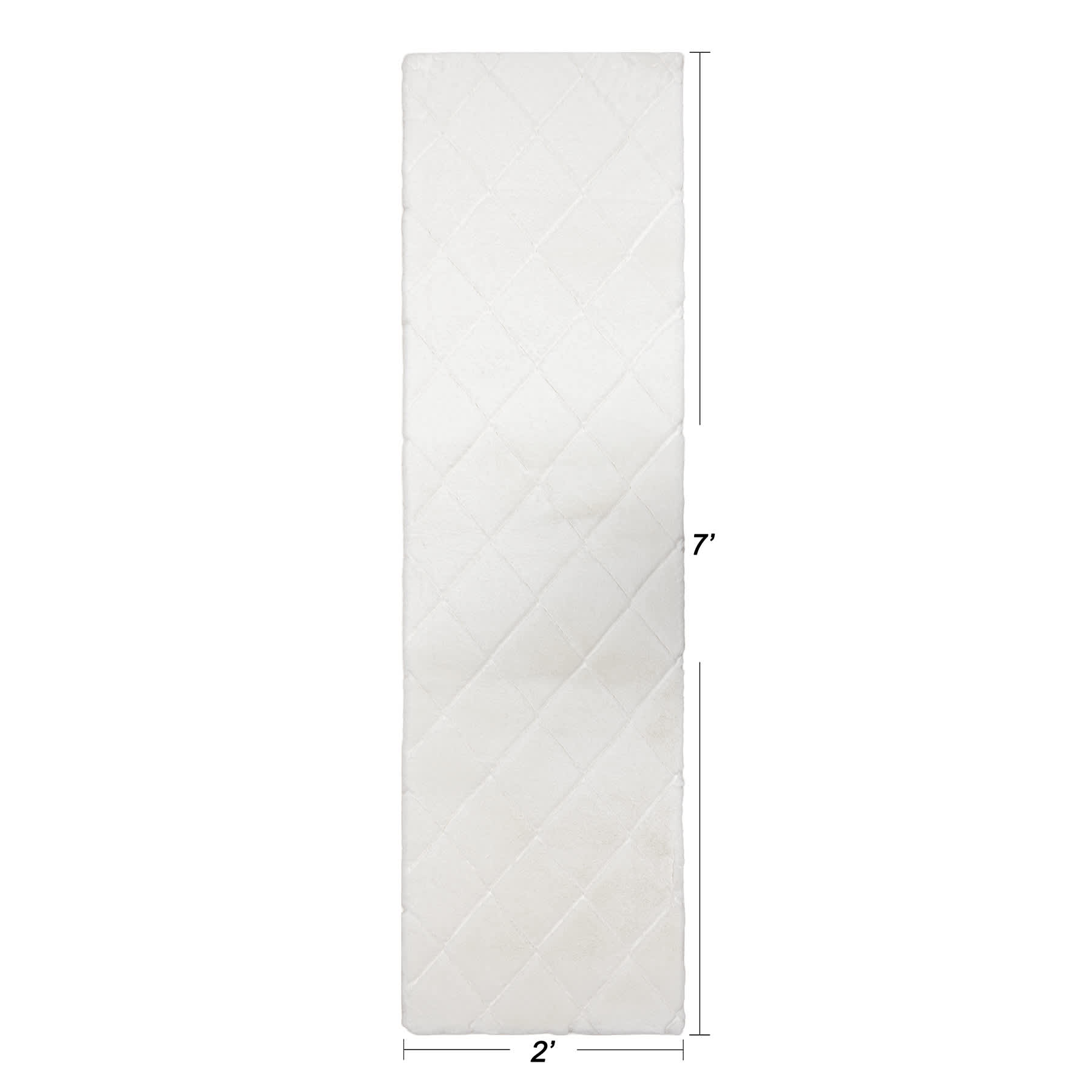 C210 Rabbit Faux Fur Runner Ivry 2X7