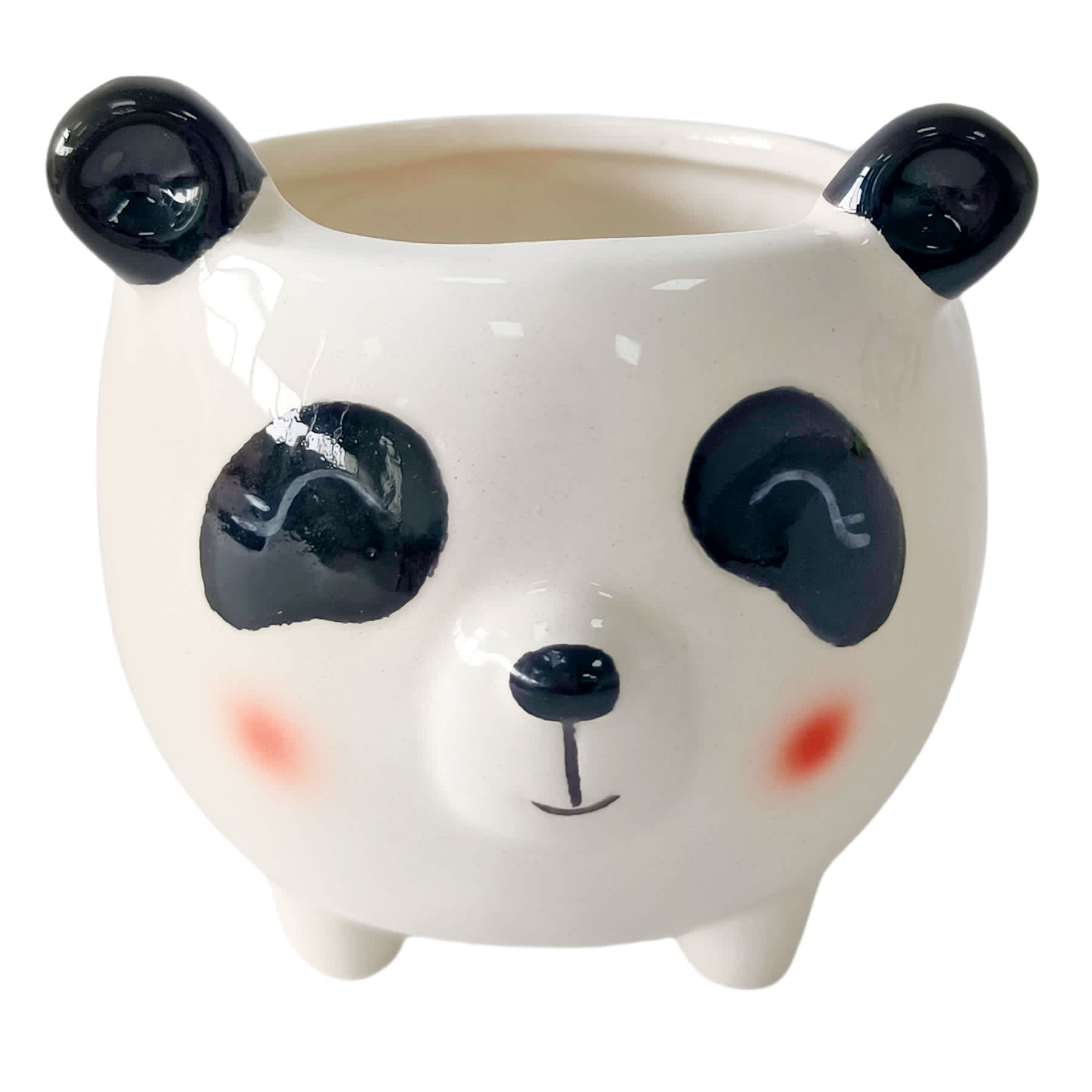 Indoor Panda Ceramic Planter, 3"