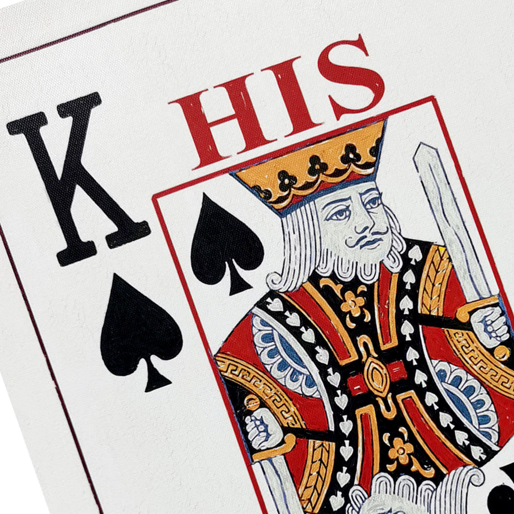 King Card Canvas Wall Art, 12x16