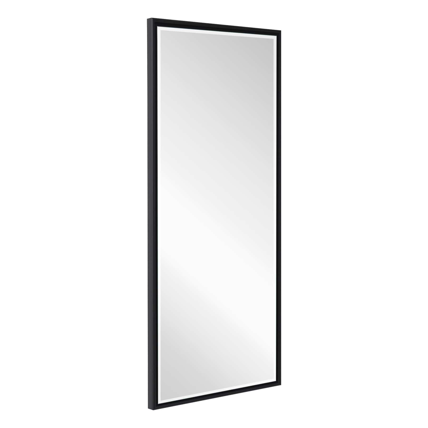 Black Thin Framed Leaner Mirror, 24x58