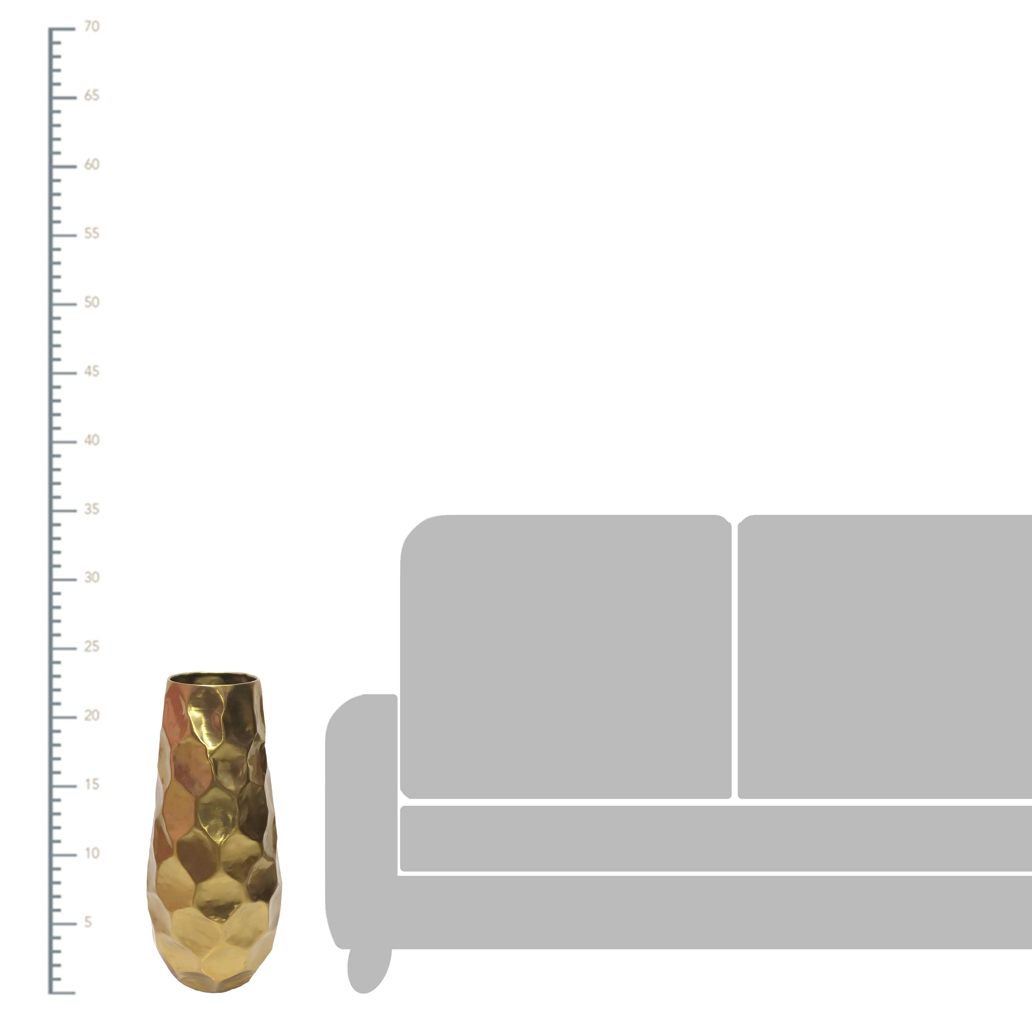 Gold Metal Floor Vase, 23"