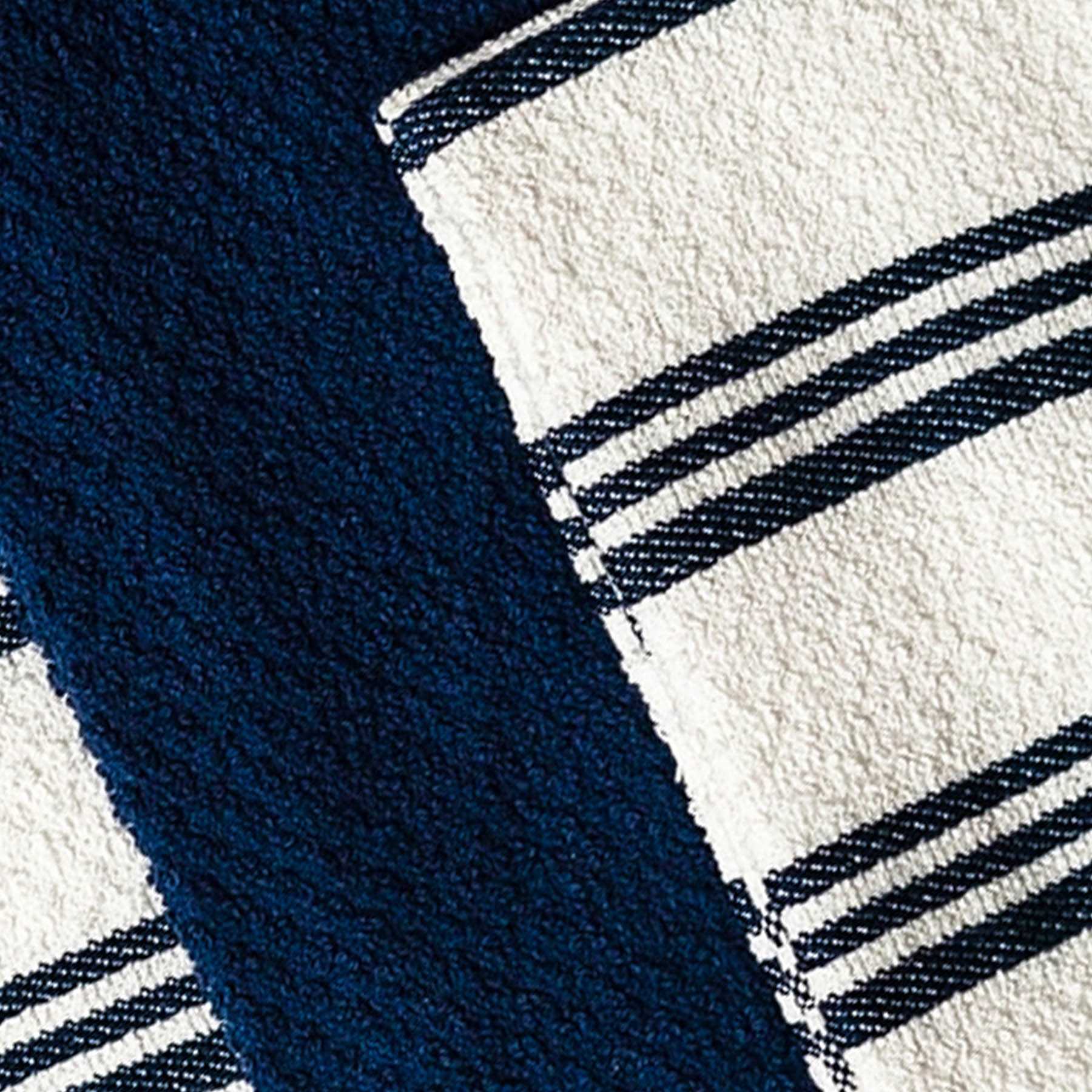 Set of 4 Blue Rockridge Terry Cotton Kitchen Towels
