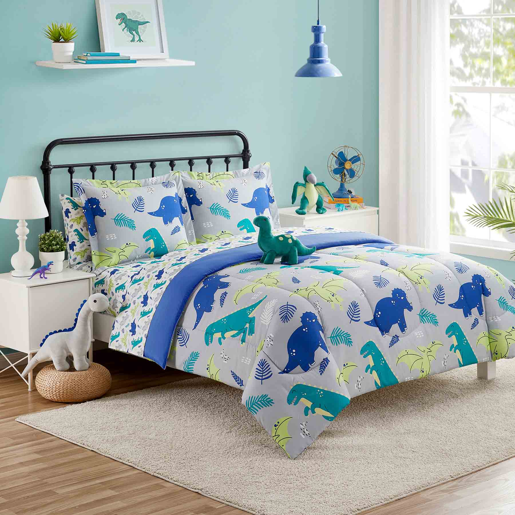 Tiny Dreamers Dino Land Printed Comforter Set, Full