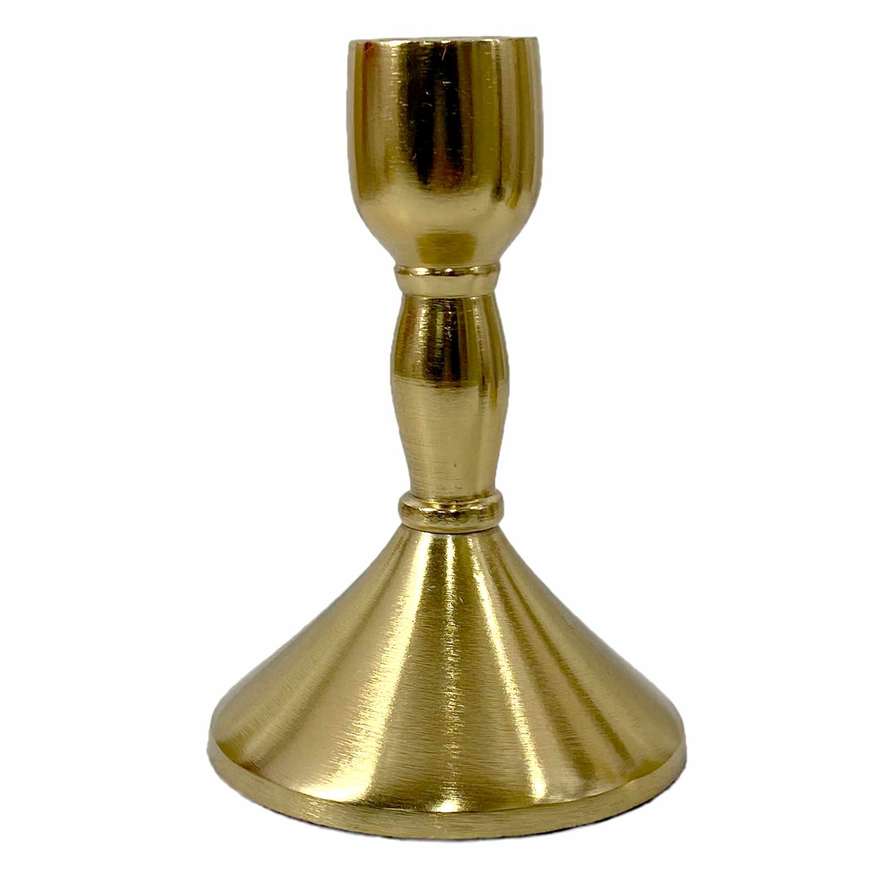 Providence Gold Taper Candle Holder, 5"