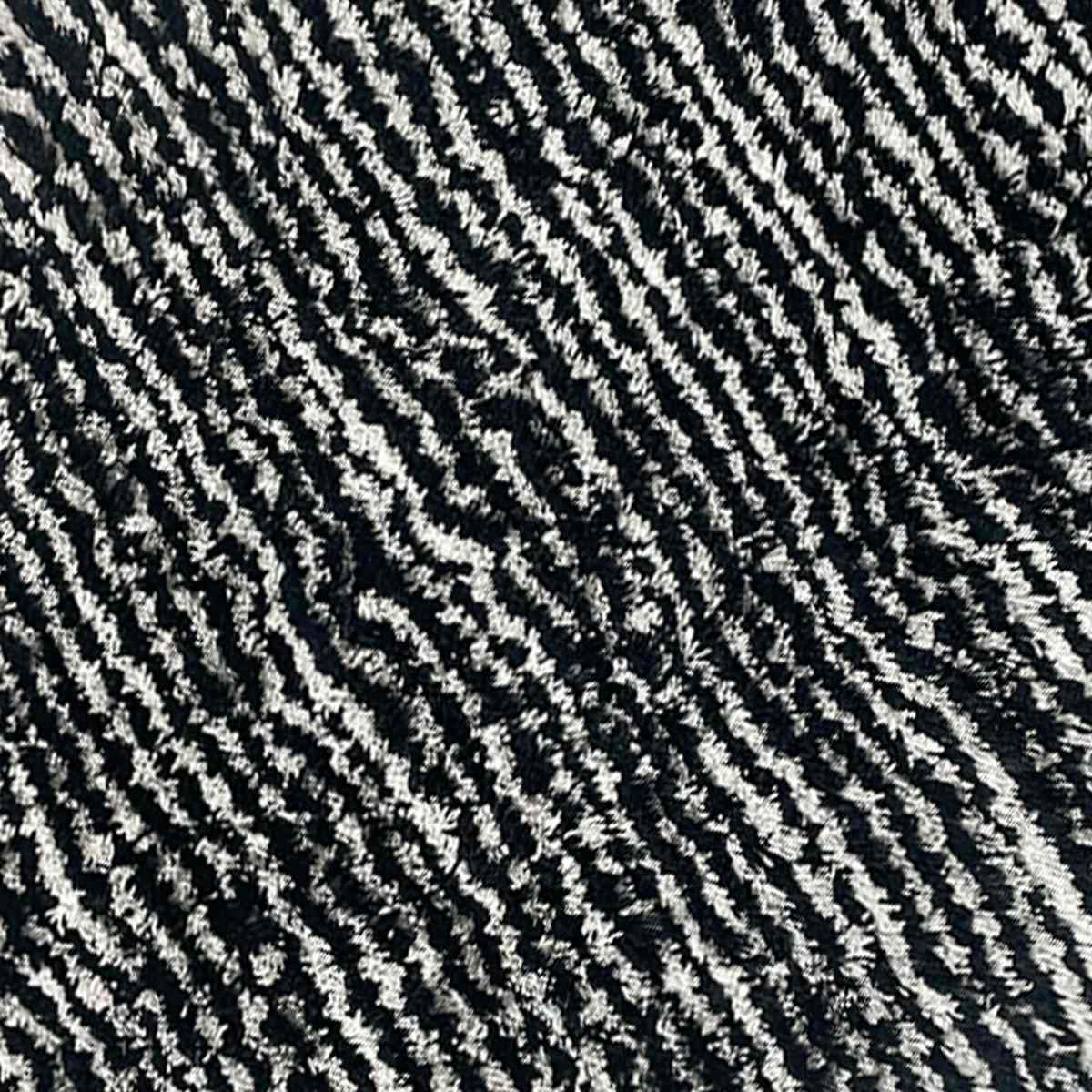 Essential Striped Black Bath Rug, 17x24