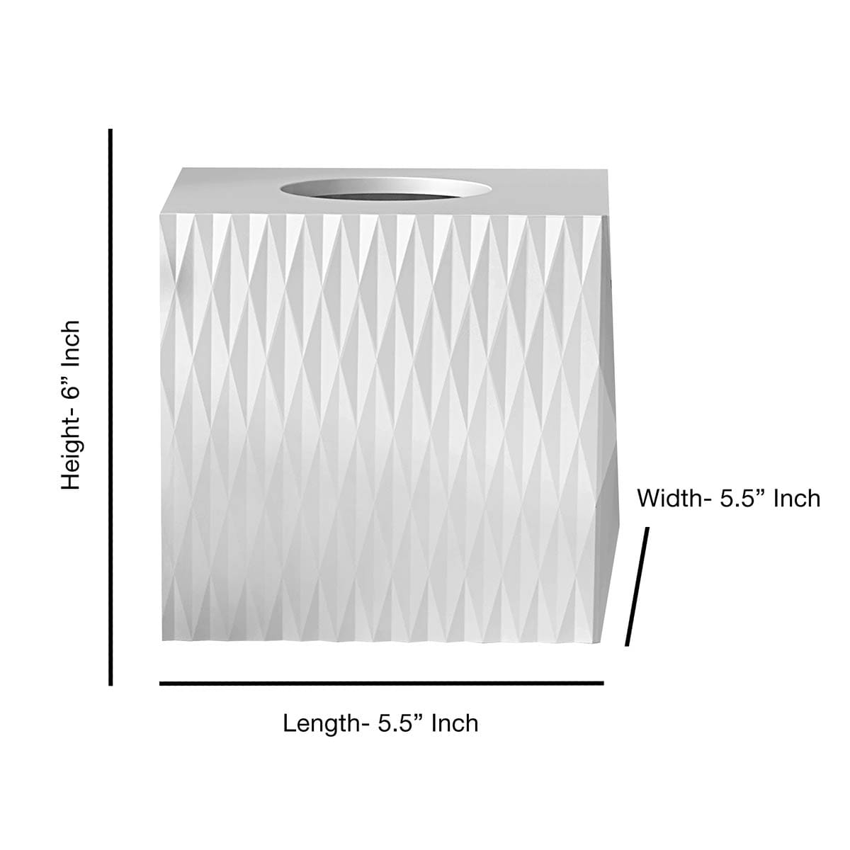 Wave White Tissue Holder