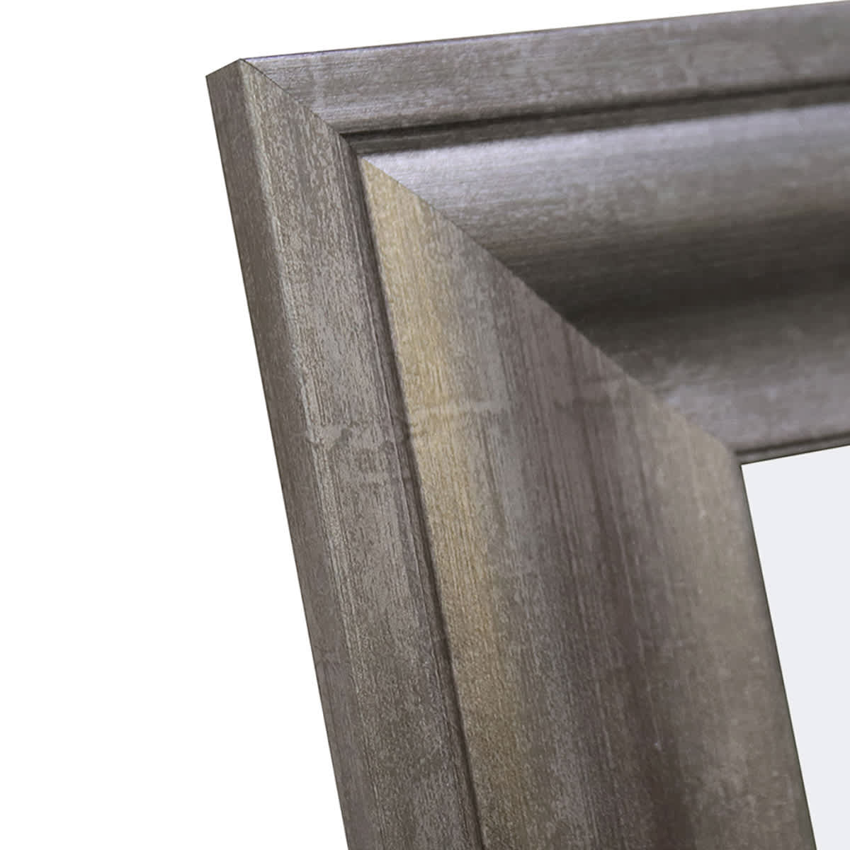 Antiqued Silver Barb Framed Rectangle Wall Mirror, 24x36