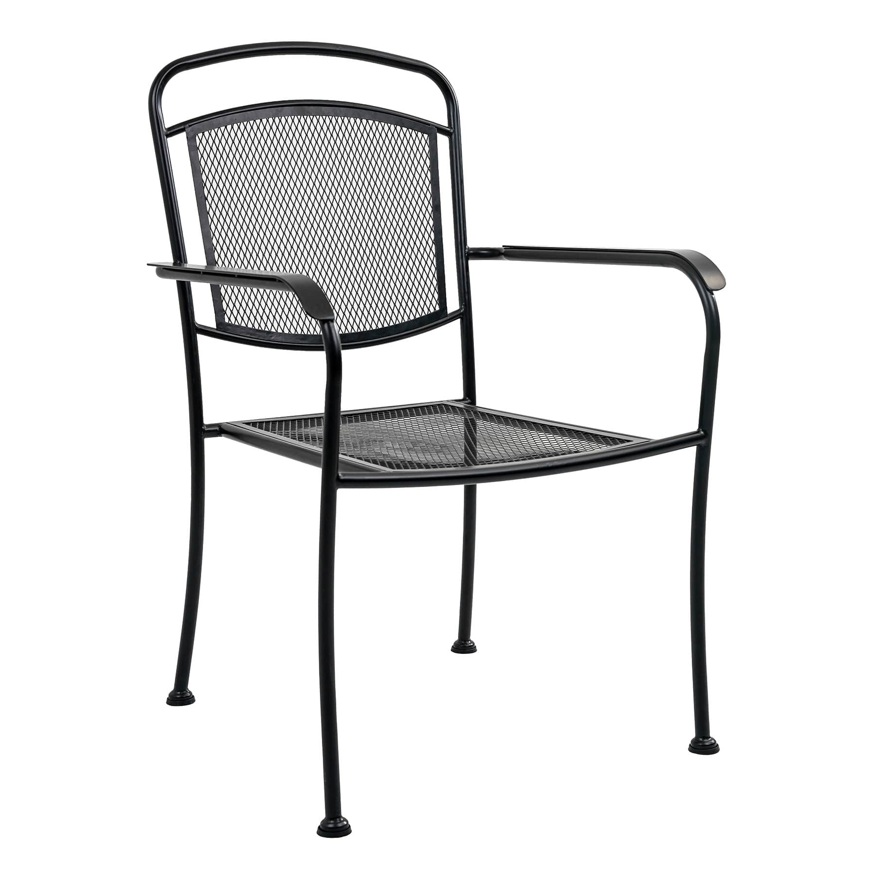 Mesh Steel Dining Chair, Black