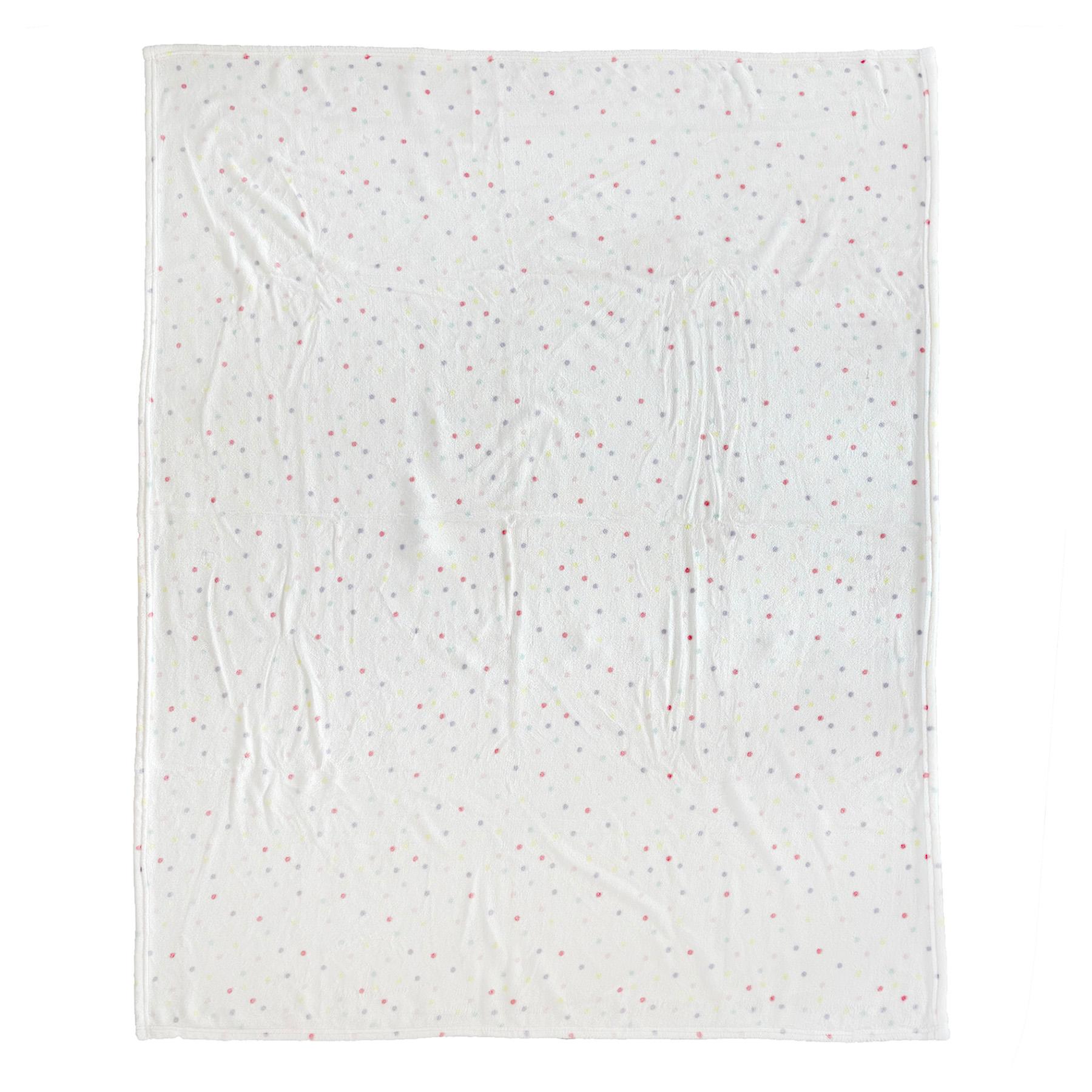 Tiny Dreamers Treats & Tiaras Confetti Print Micro-Plush Throw Blanket, 50x60