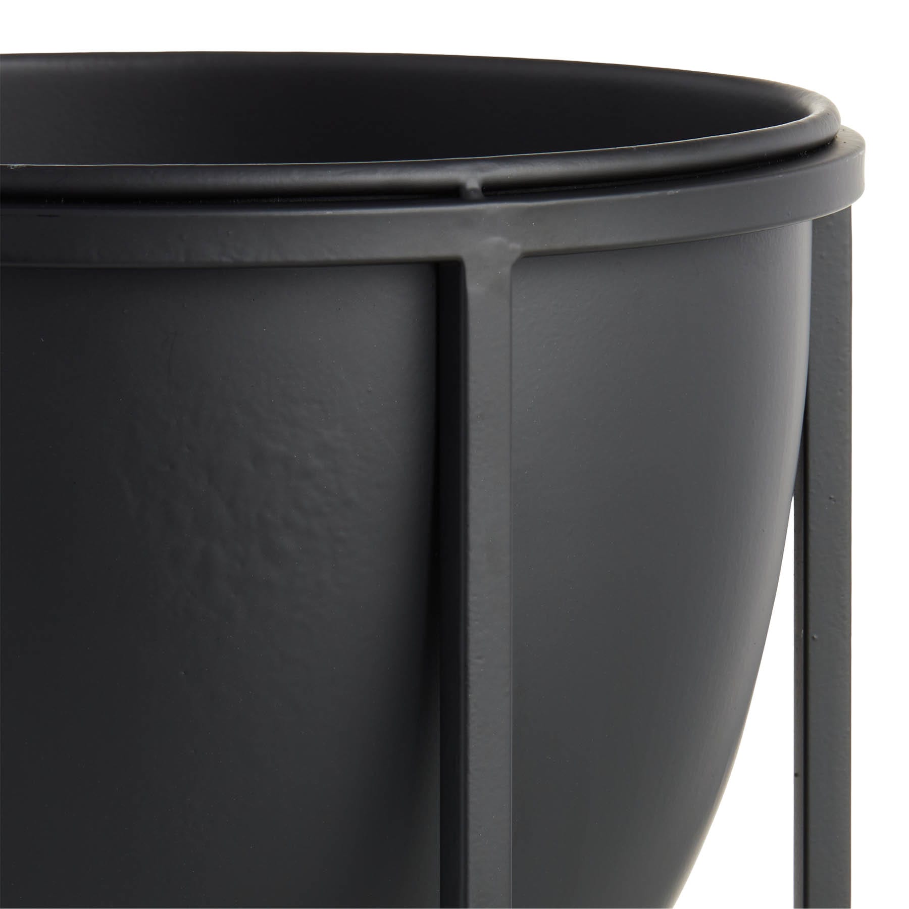 Crosby St. Black Metal Planter Stand, Small