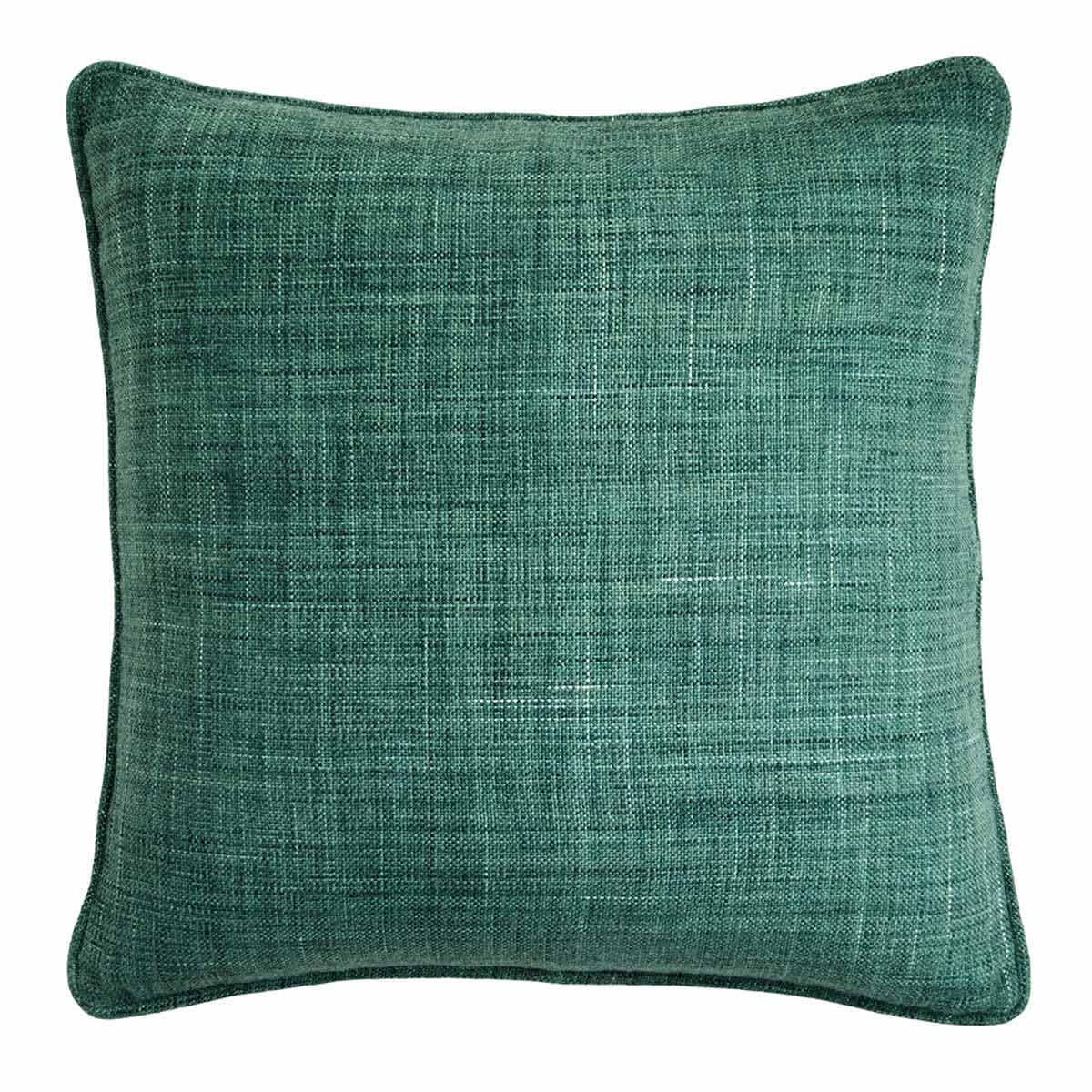 Honeybloom Dark Green Solid Woven Outdoor Throw Pillow, 18"