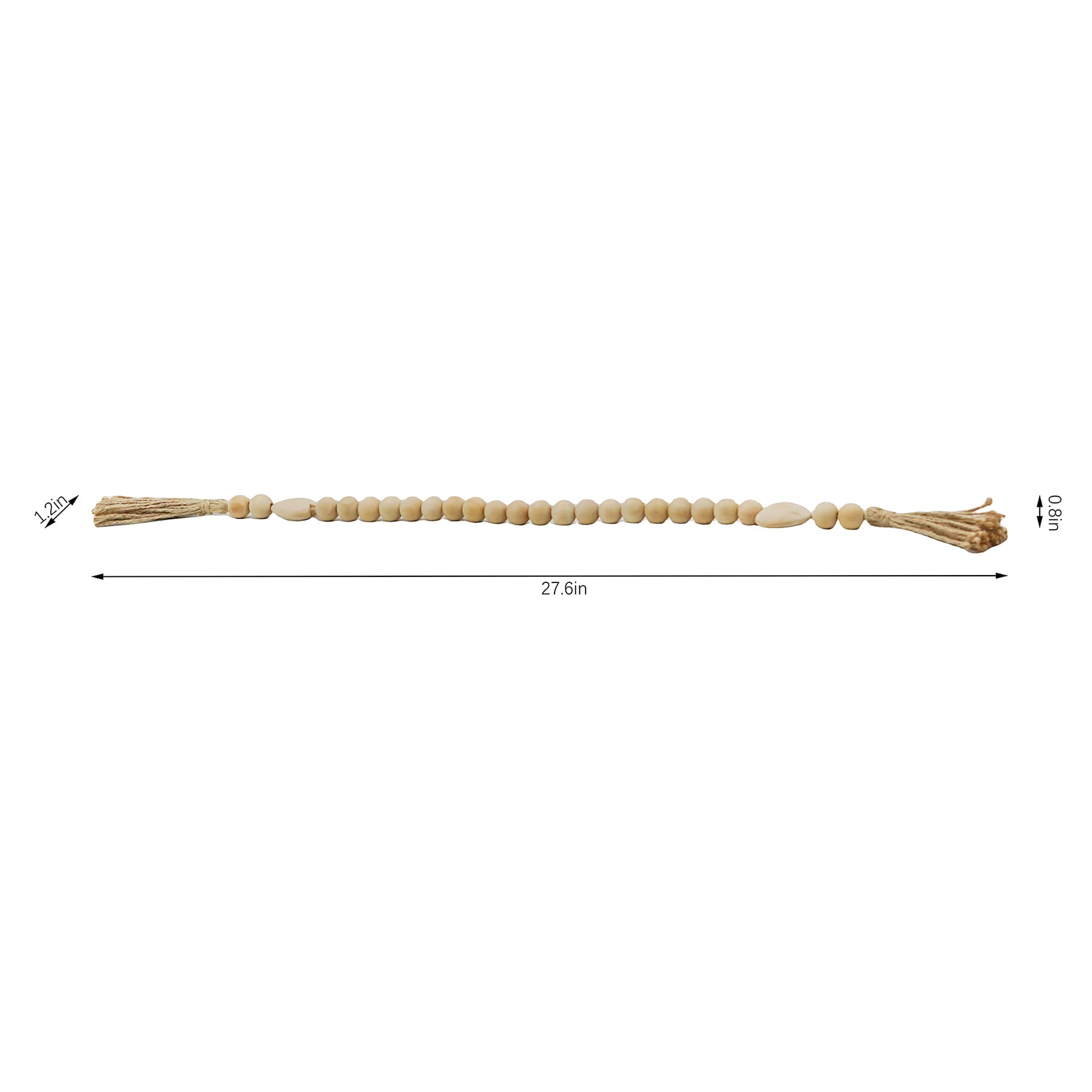 Wood Bead Garland, 28"