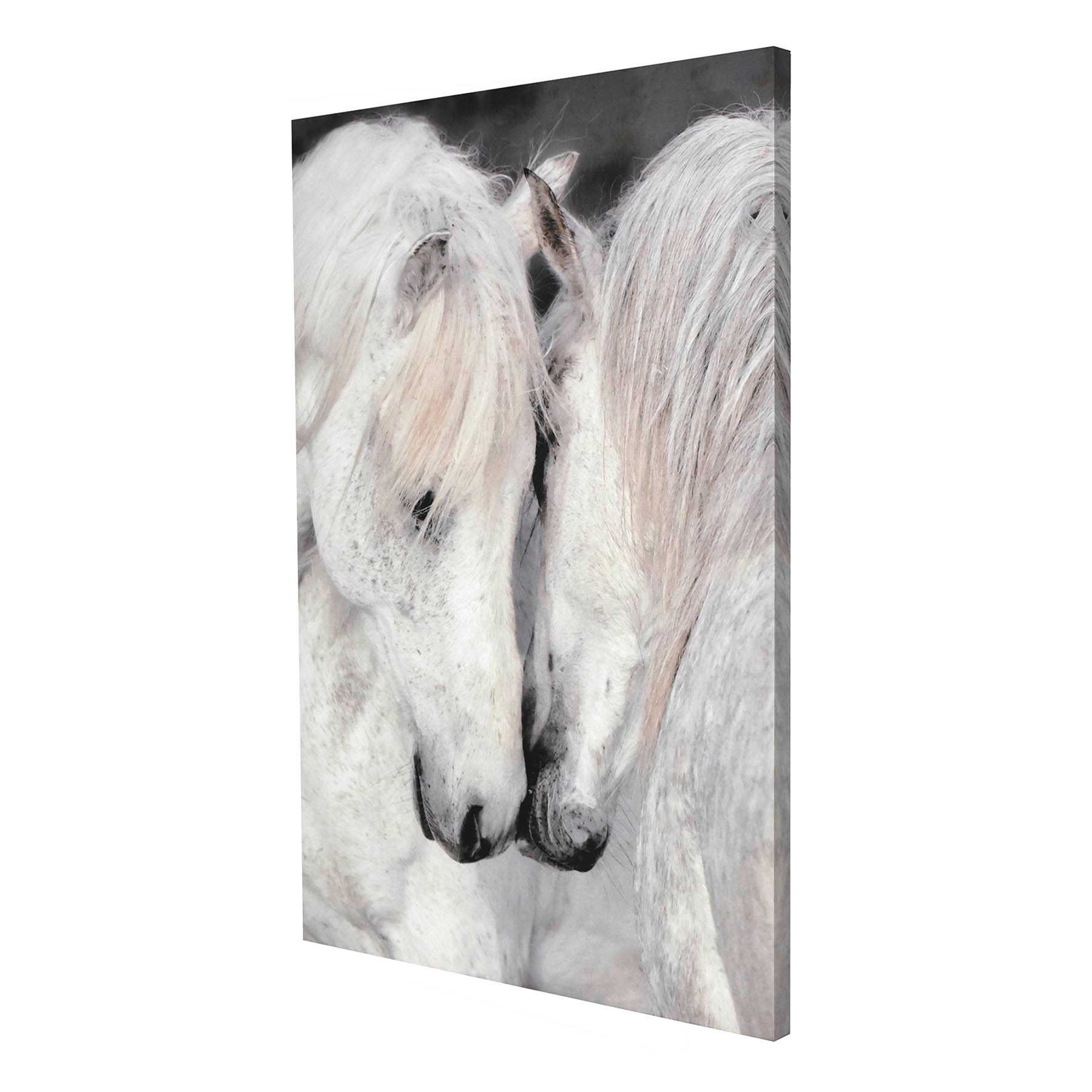 Black & White Horses Canvas Wall Art, 24x36