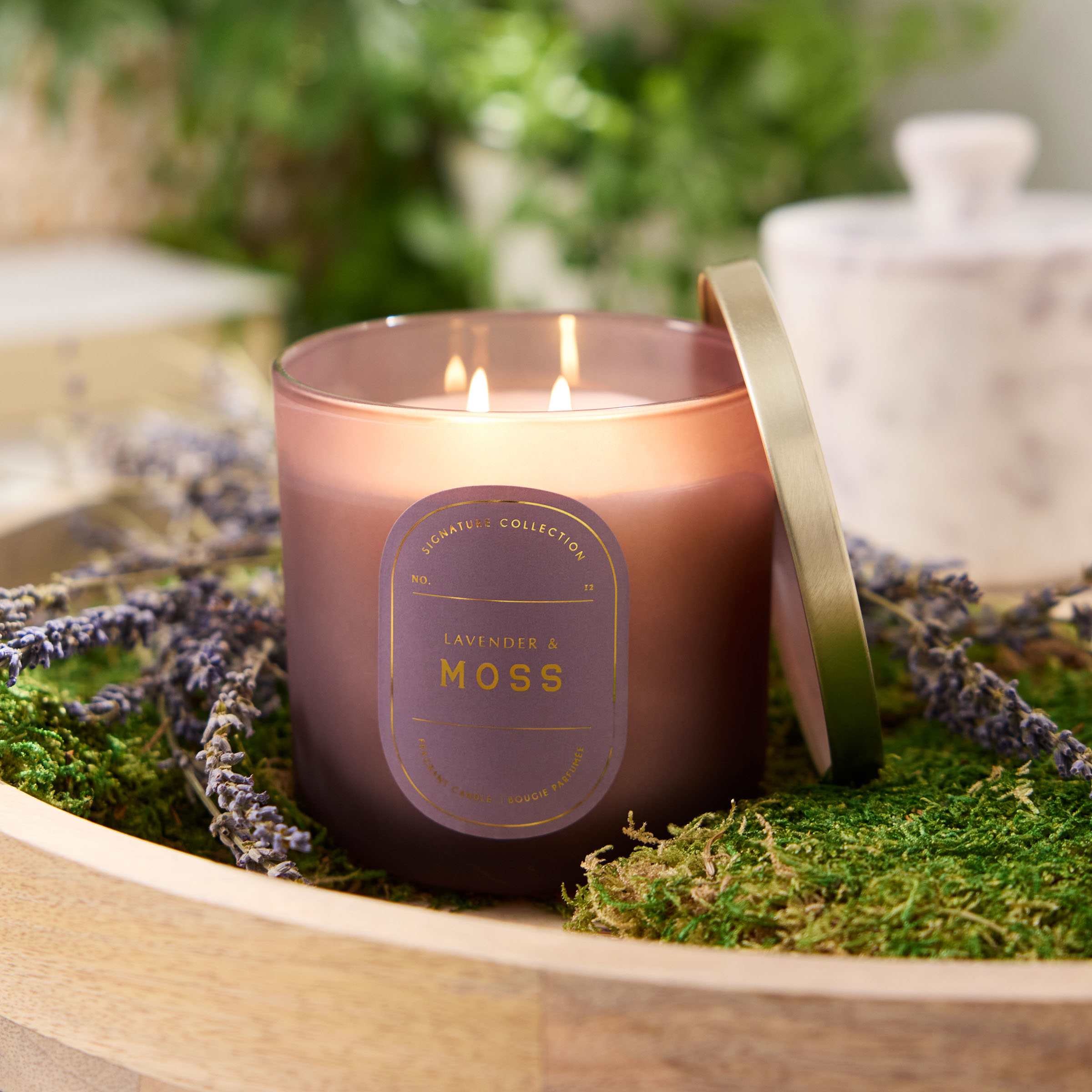Lavender & Moss Scented Jar Candle, 12.5oz