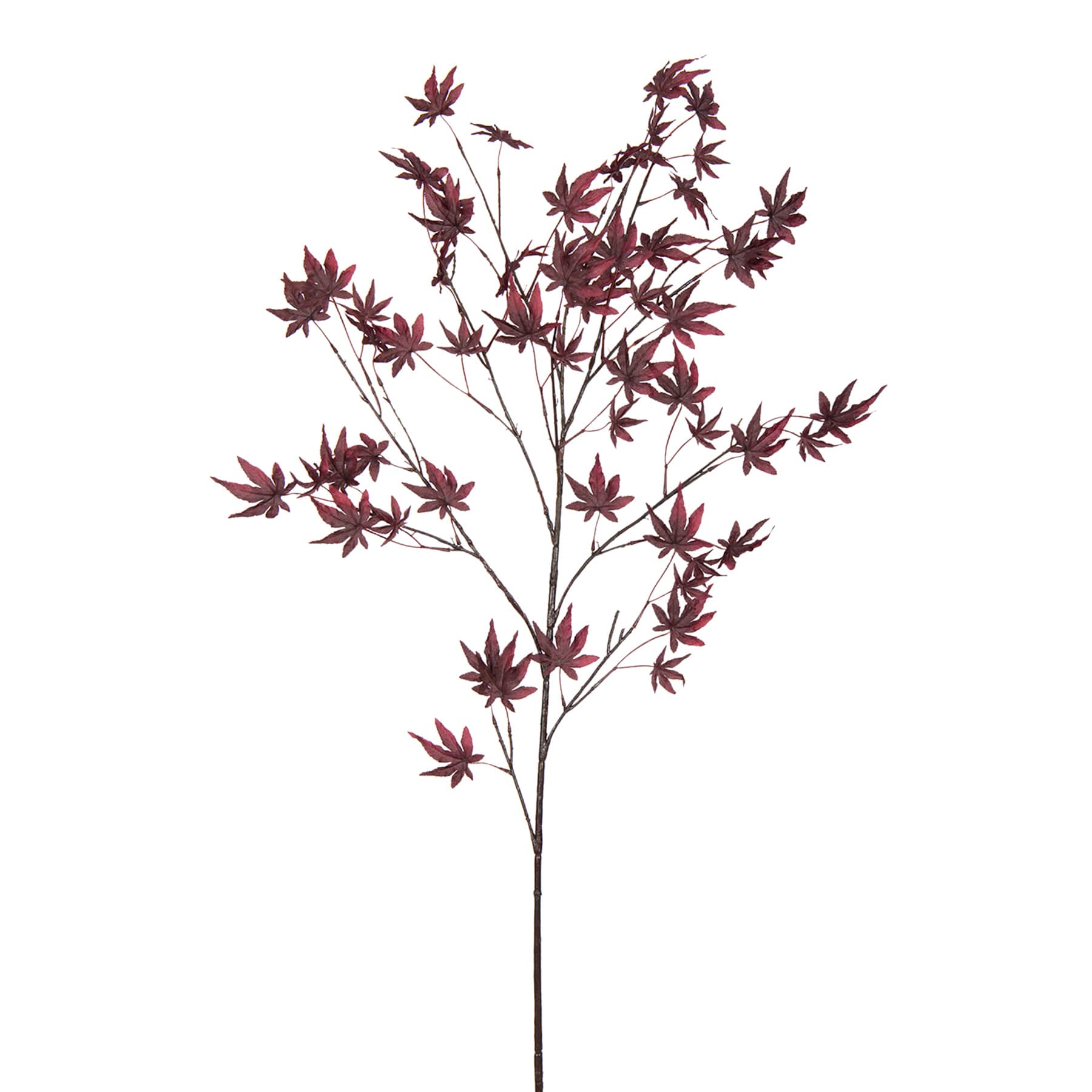 Willow Crossley Dark Red Maple Leaf Spray Stem, 45"