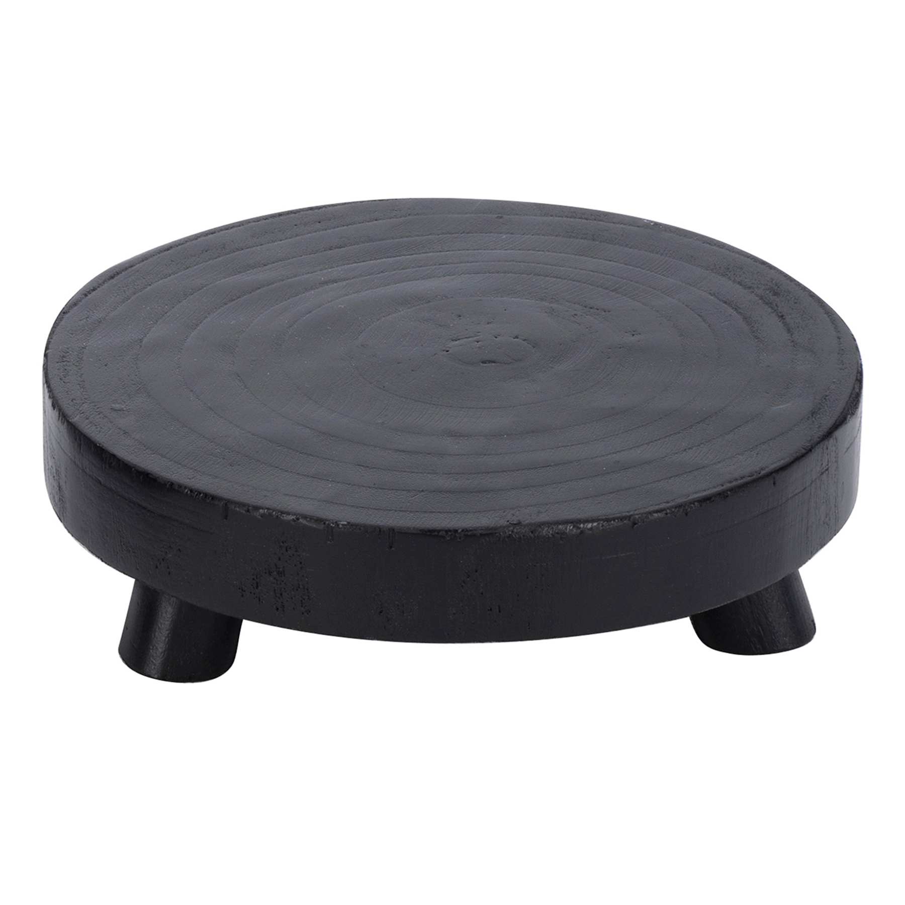 Tracey Boyd Black Round Wooden Riser, 8"
