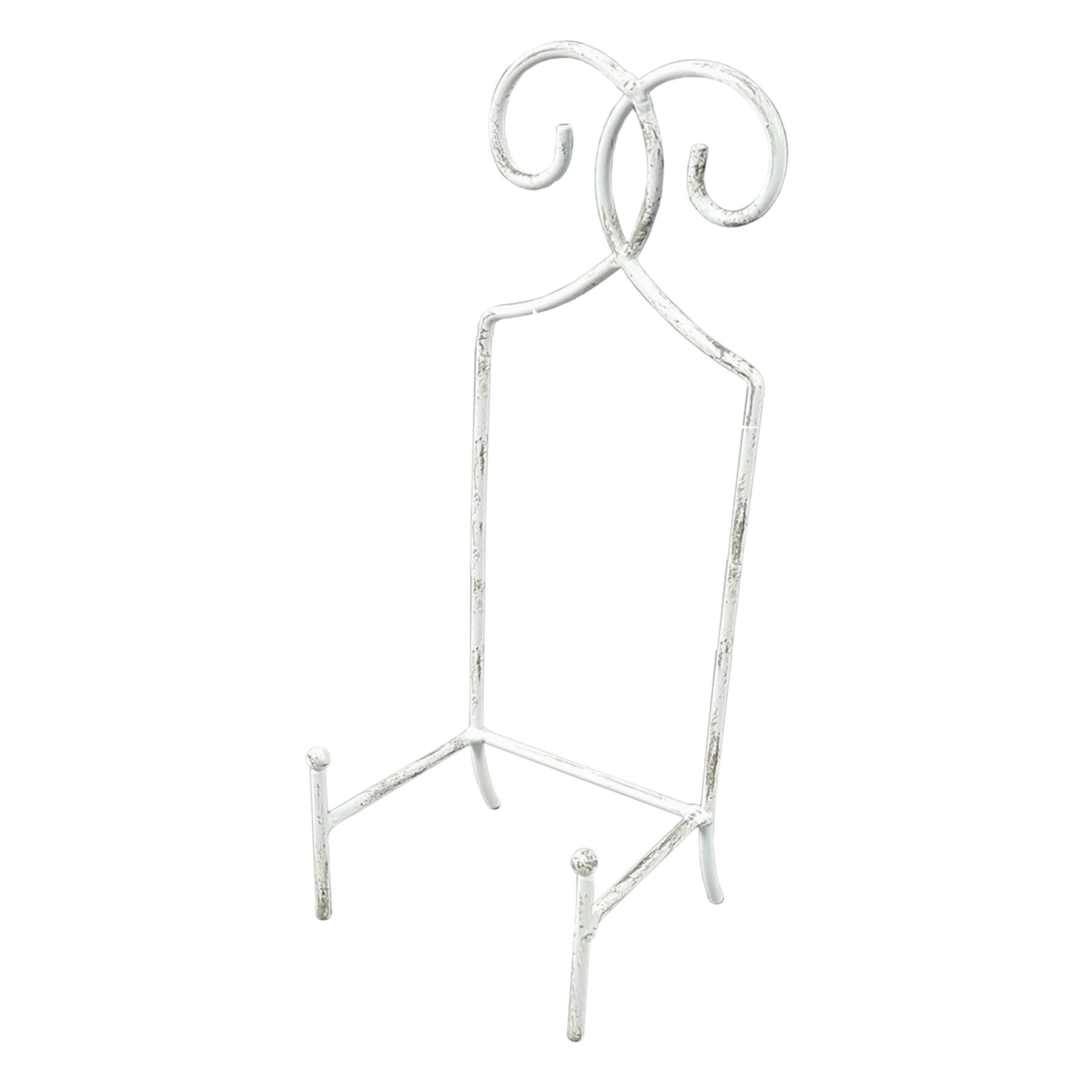 Antique White Square Metal Easel, 4x12