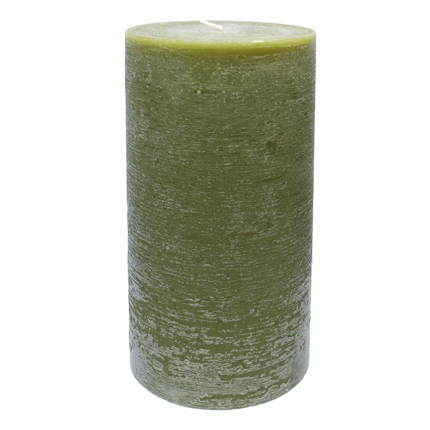 Honeybloom Green Unscented Pillar Candle, 4x8