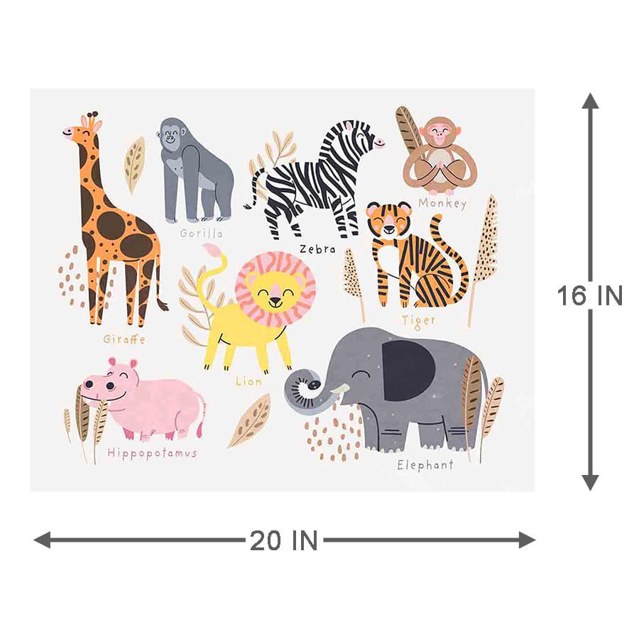 Tiny Dreamers Zoo Canvas Wall Art, 20x16