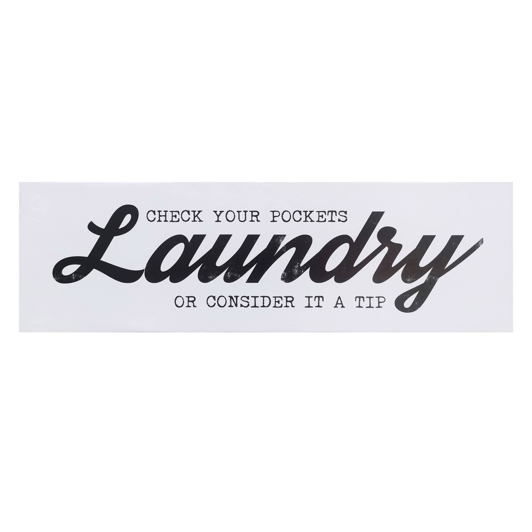 Laundry Canvas Wall Art, 36x12