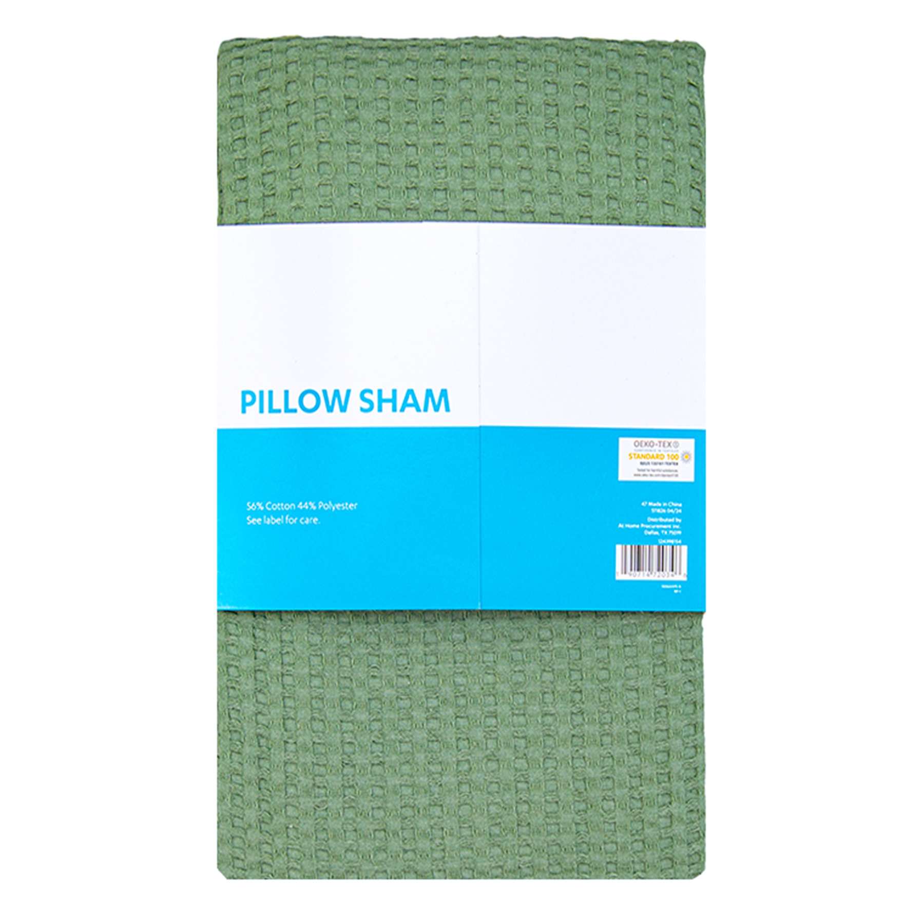 Green Waffle Pillowcase, Standard