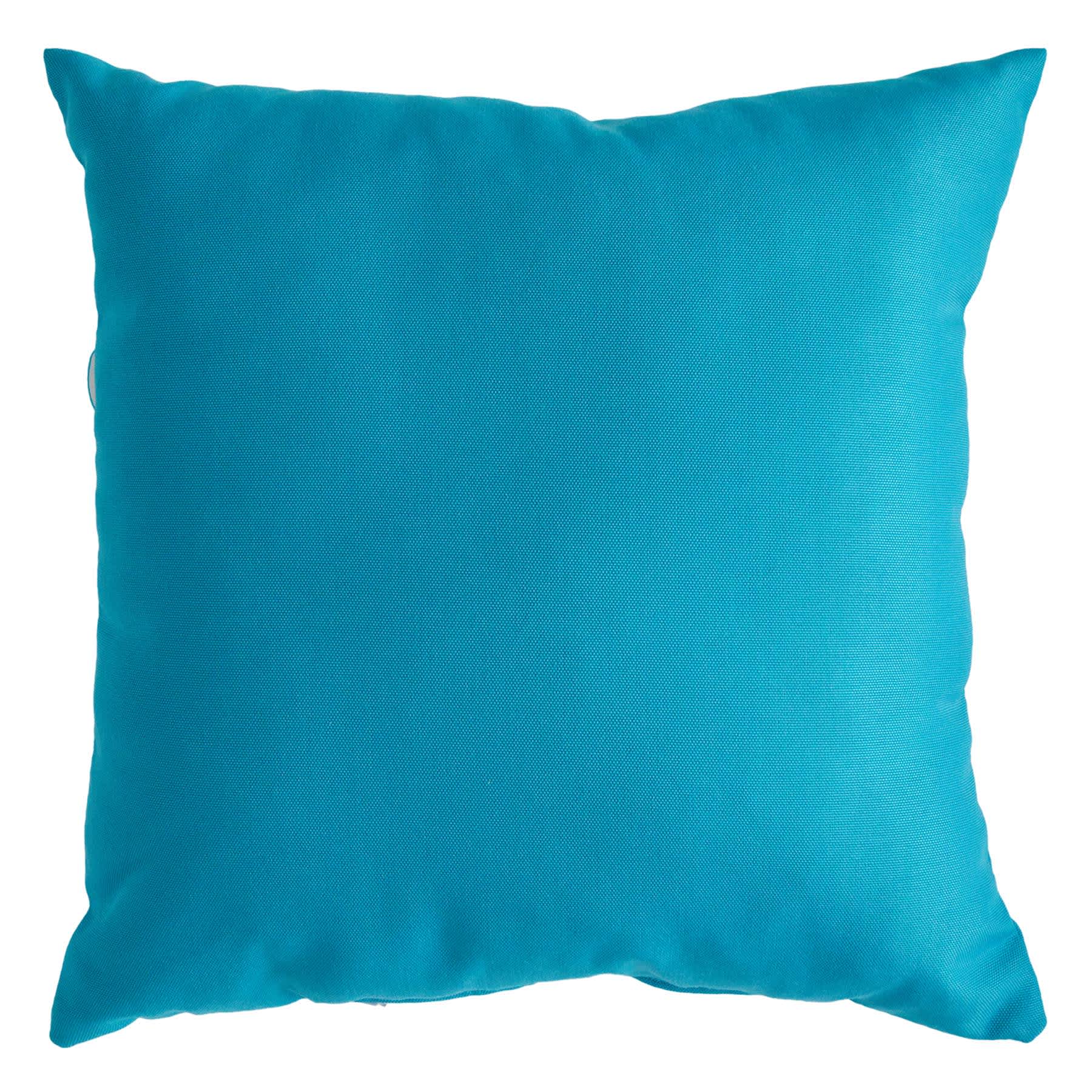 Turquoise Canvas Square Outdoor Throw Pillow, 16"