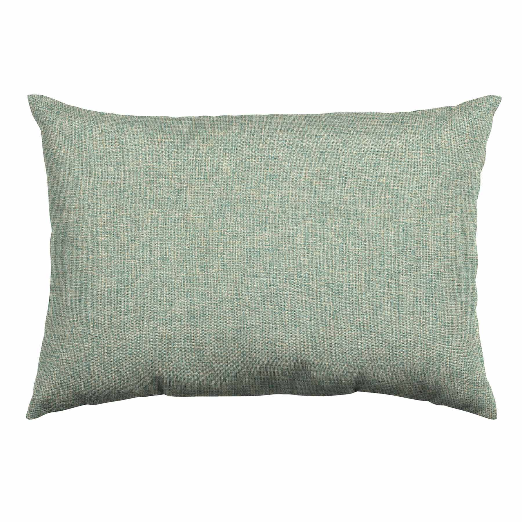 Spa Blue Premium Woven Lumbar Outdoor Throw Pillow, 14x20