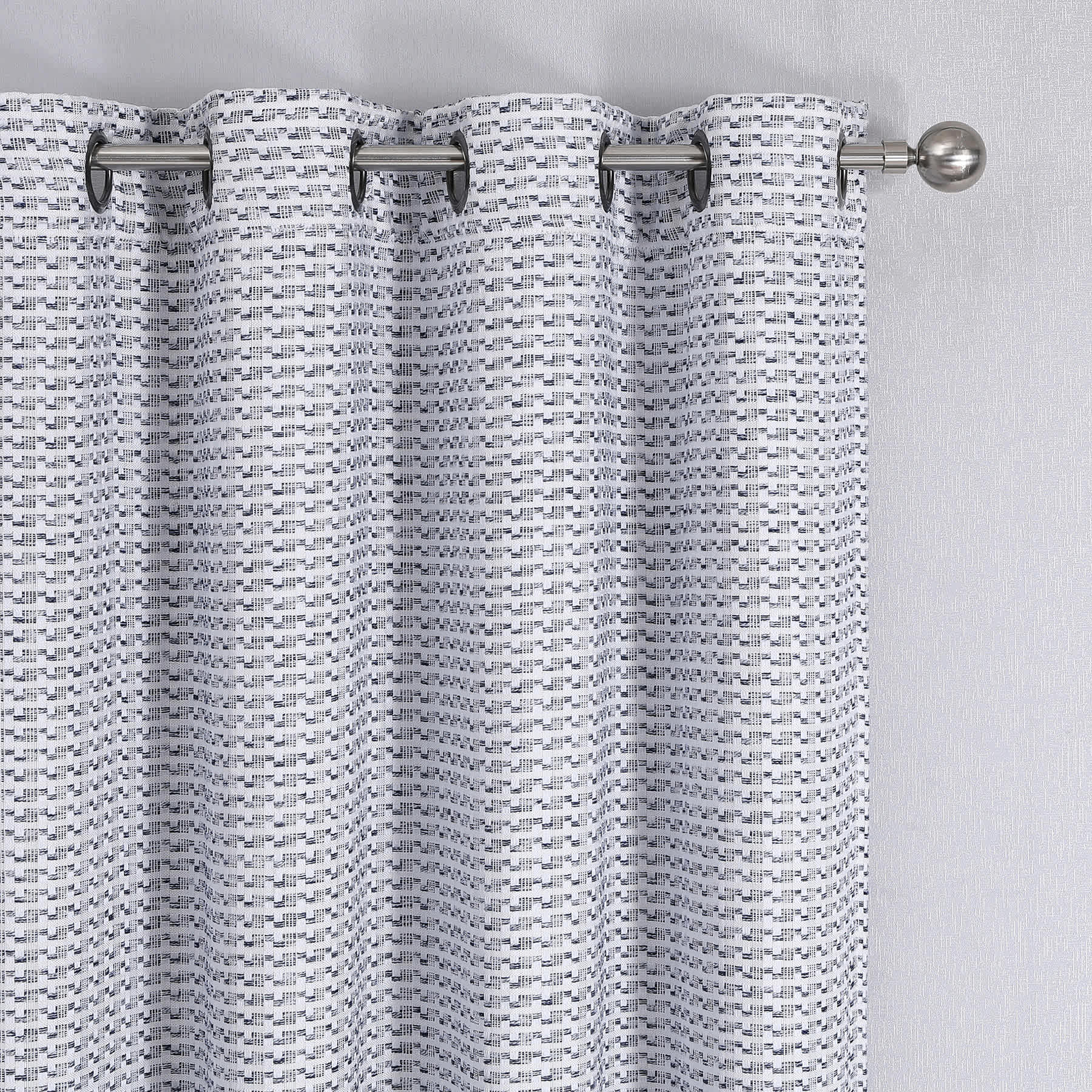 Sun Shield Navy Blue Blackout Grommet Curtain Panel, 84"