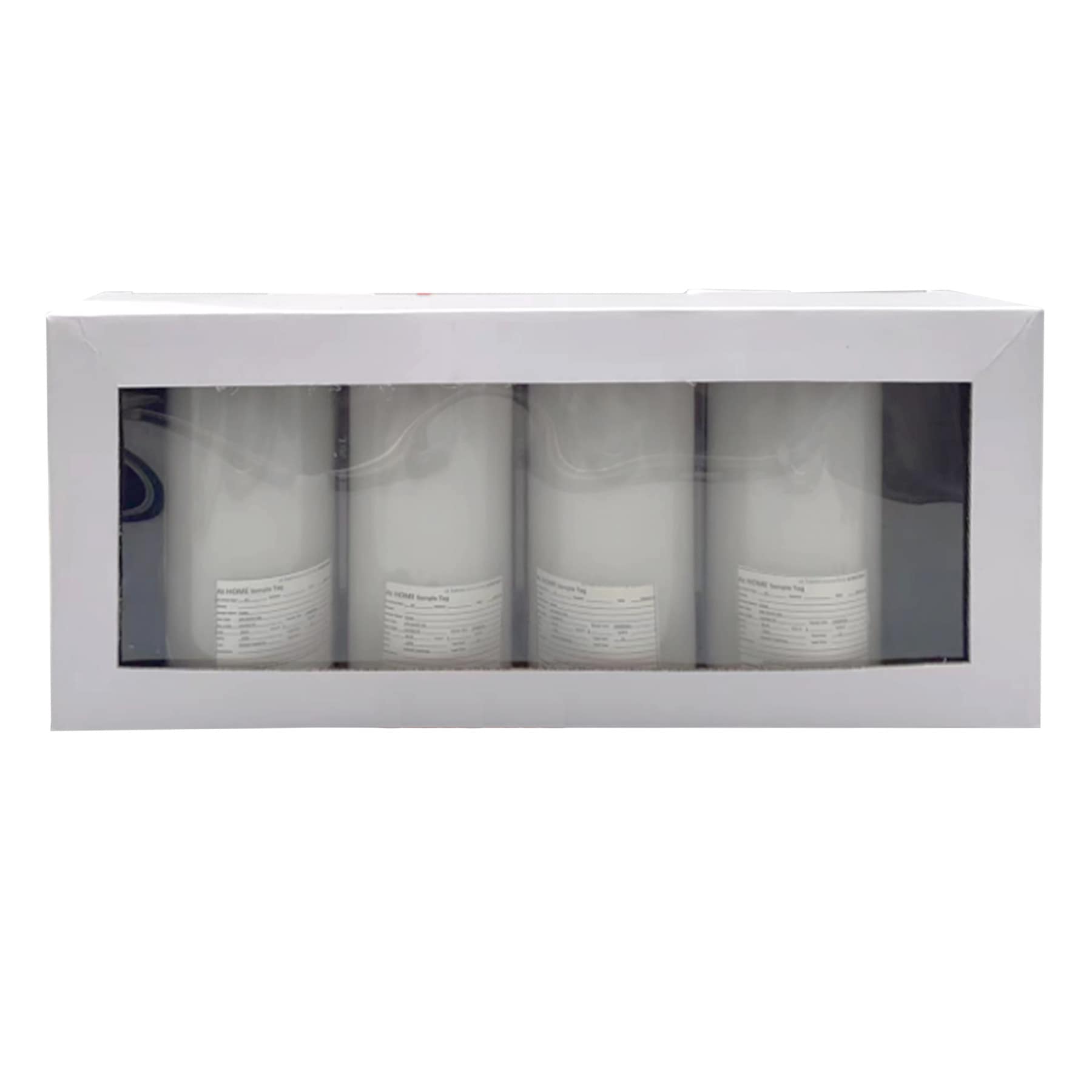4Pk White Pillars 3x6 Candle