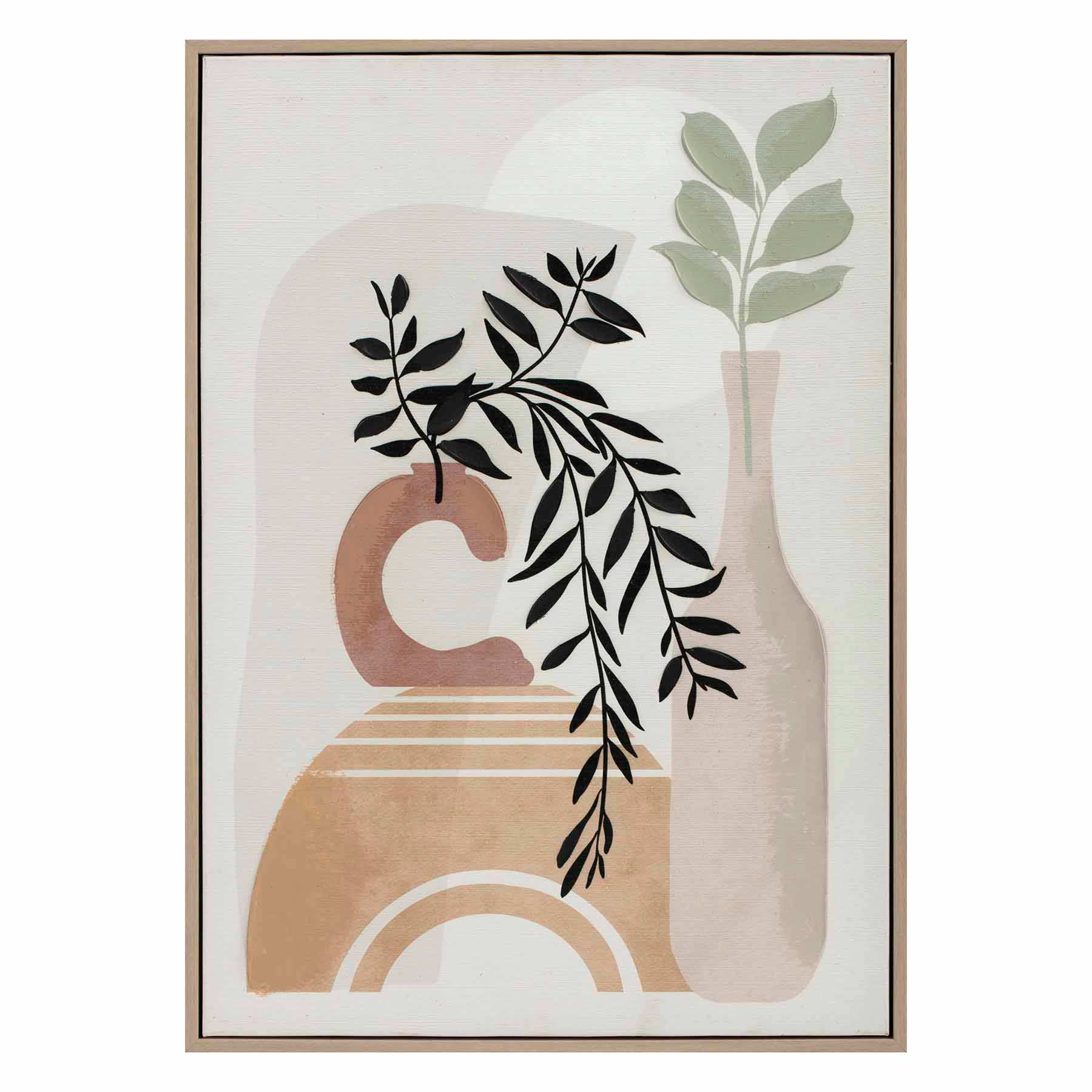 Soul Searcher Framed Vines in Base Canvas Wall Art, 18x24