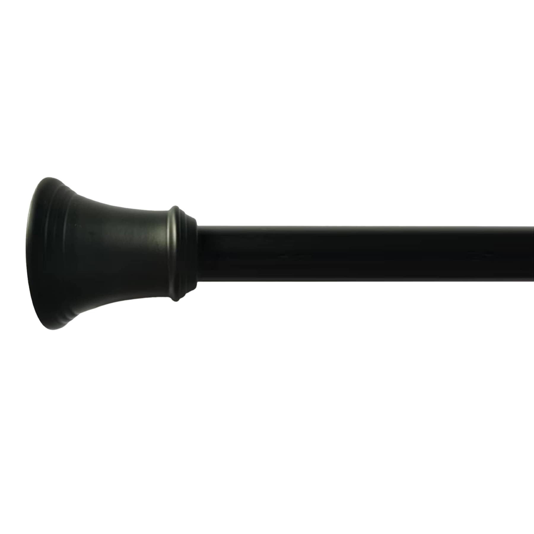 Black Cone Shower Tension Rod, 42-72"